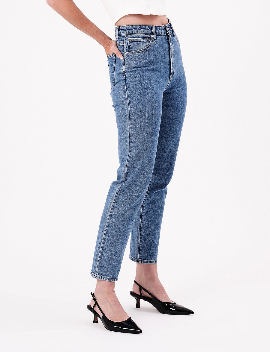 ABRAND - 94 HIGH SLIM NAOMI MID VINTAGE BLUE - slim fit džinsi - blue - 3