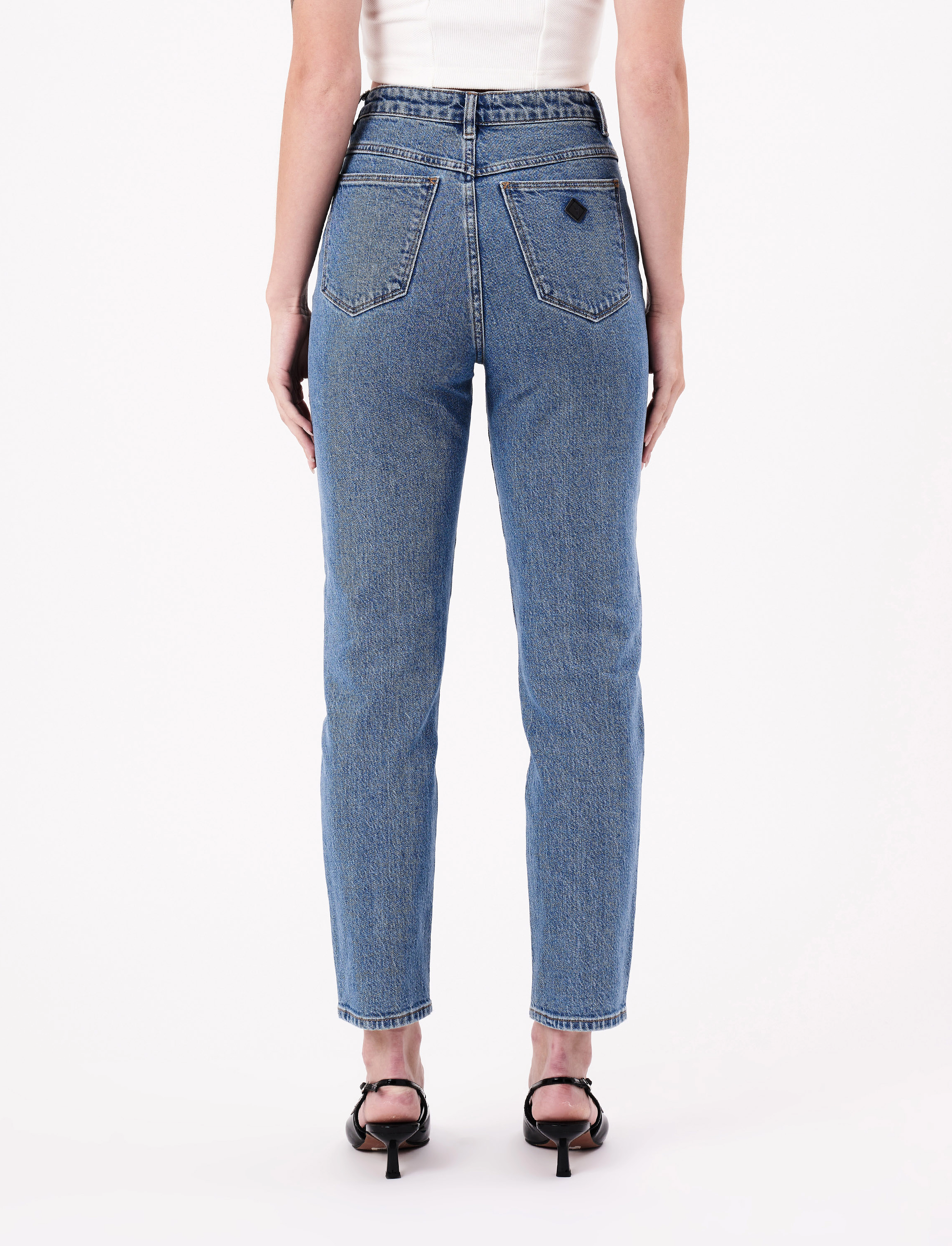 ABRAND - 94 HIGH SLIM NAOMI MID VINTAGE BLUE - slim fit džinsi - blue - 4