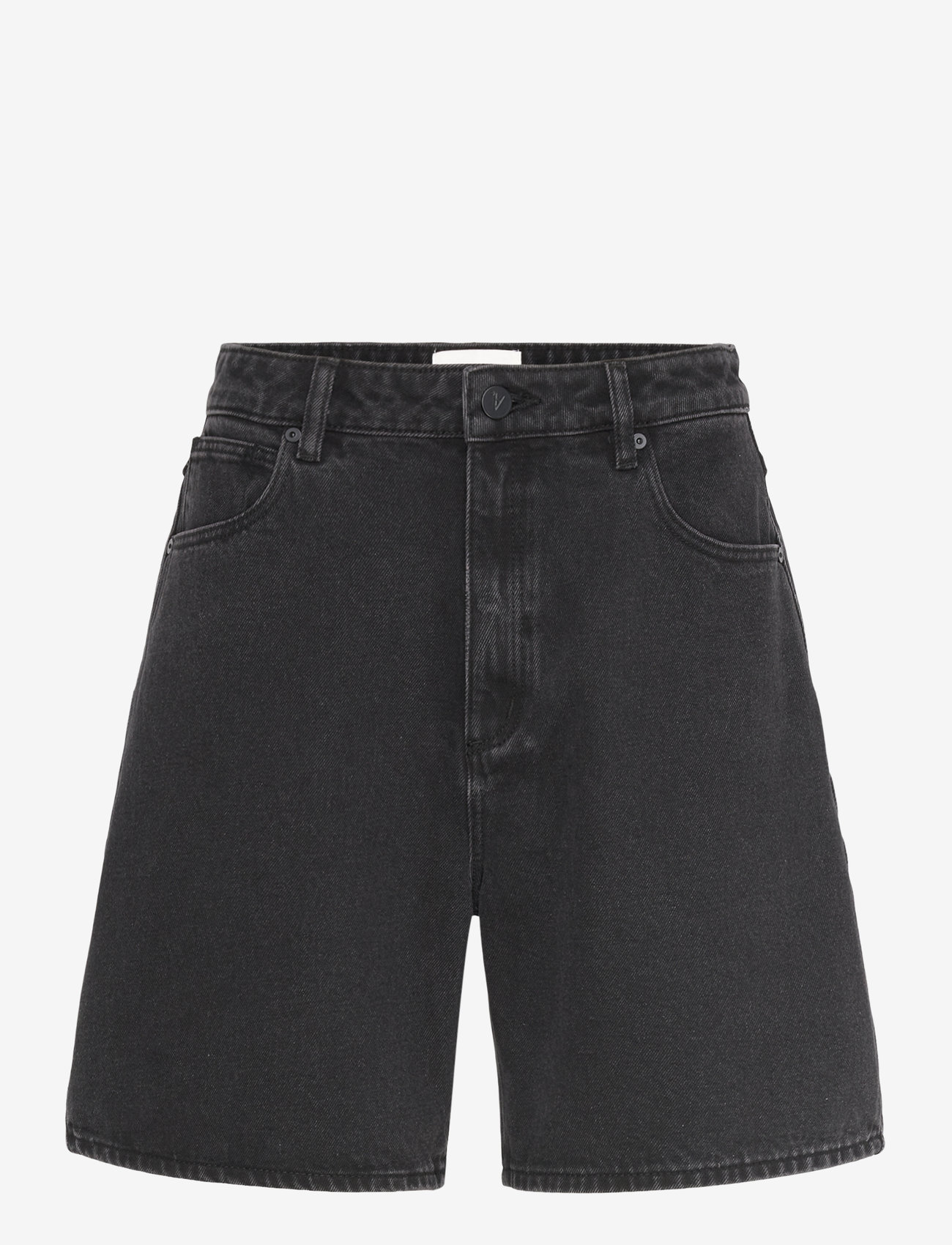 ABRAND - CARRIE SHORT HEIDIWASHED BLACK - shorts - black - 0