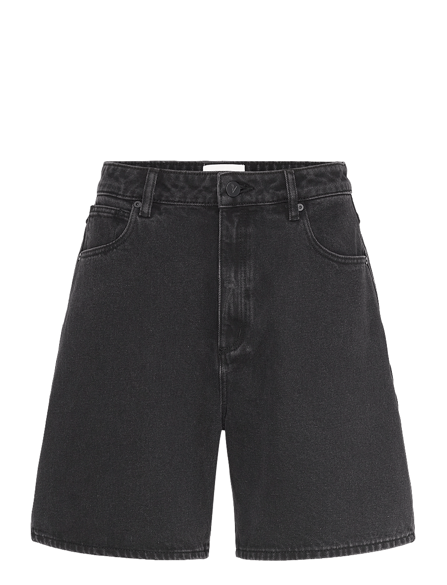 ABRAND - CARRIE SHORT HEIDIWASHED BLACK - jorts - black - 1