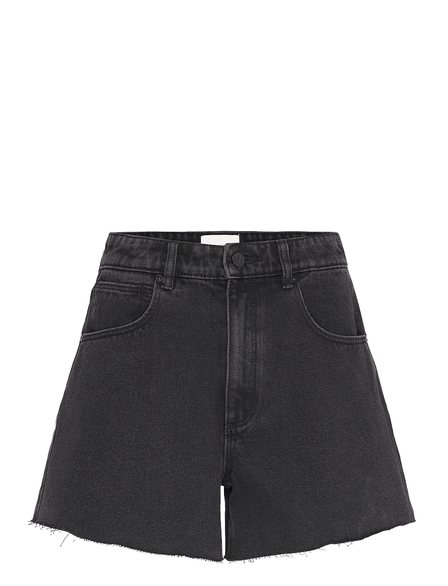 ABRAND - VENICE SHORT HEIDIWASHED BLACK - lühikesed teksapüksid - black - 1