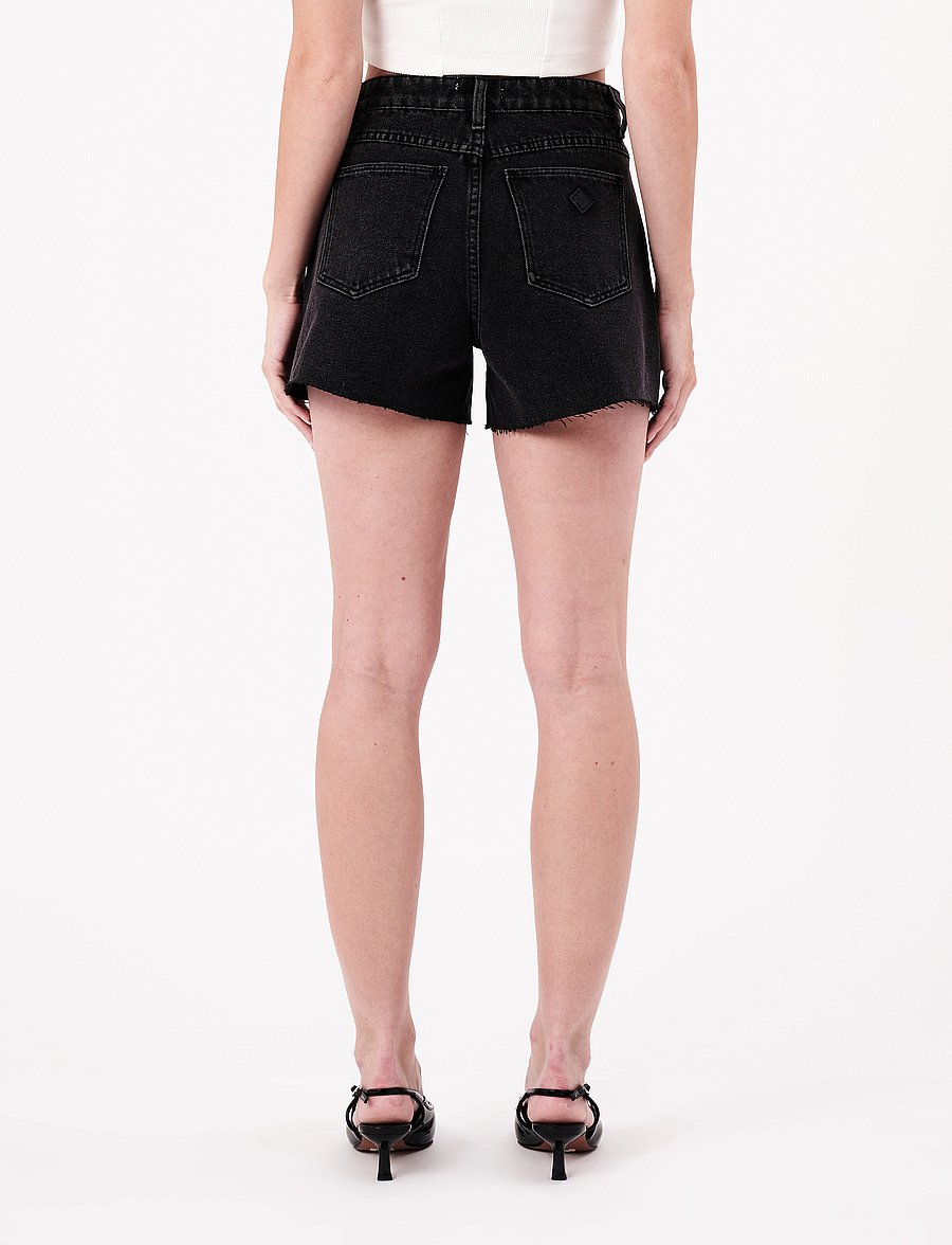 ABRAND - VENICE SHORT HEIDIWASHED BLACK - lühikesed teksapüksid - black - 3