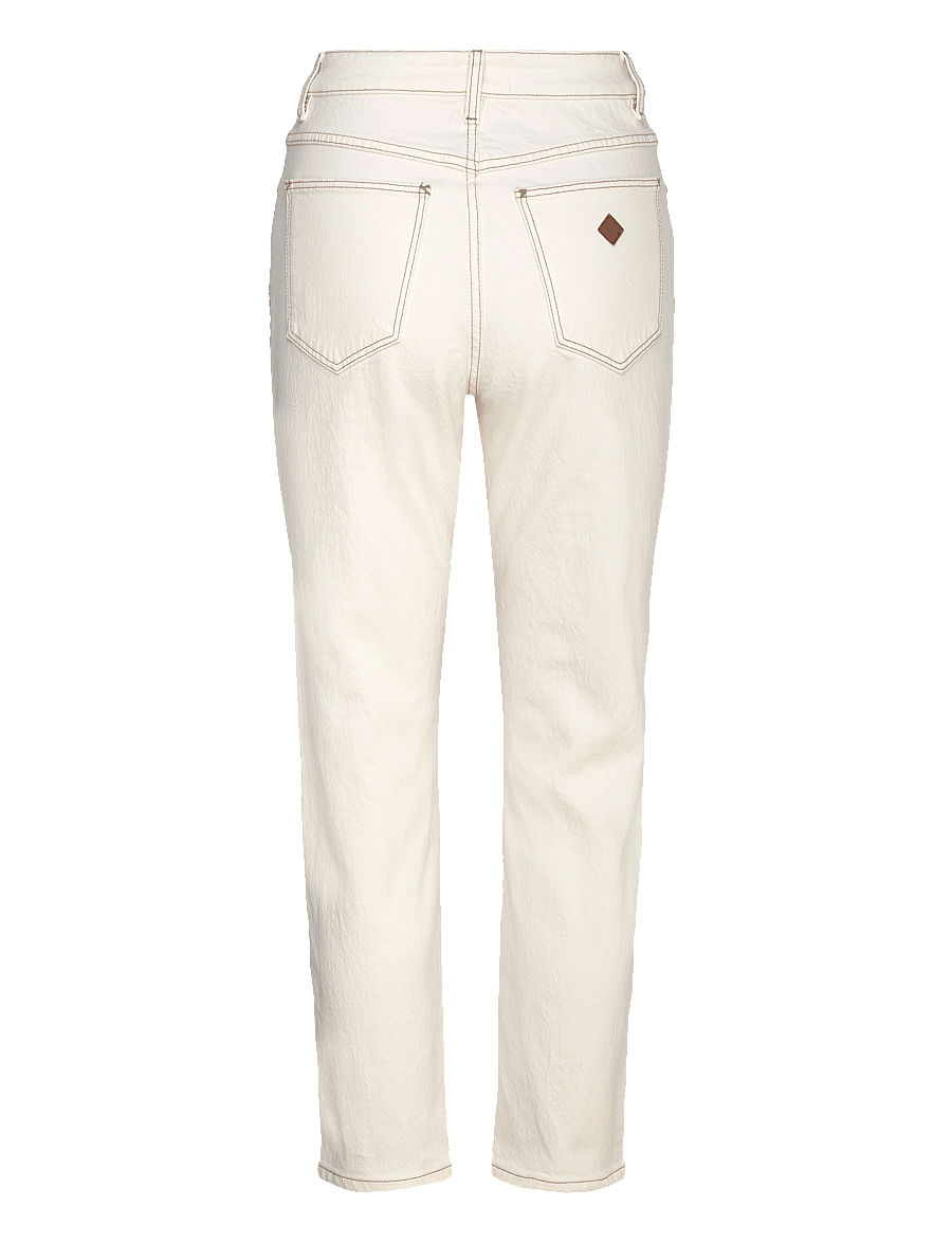 ABRAND - 94 HIGH SLIM COCONUT COCONUT - mom jeans - white - 2