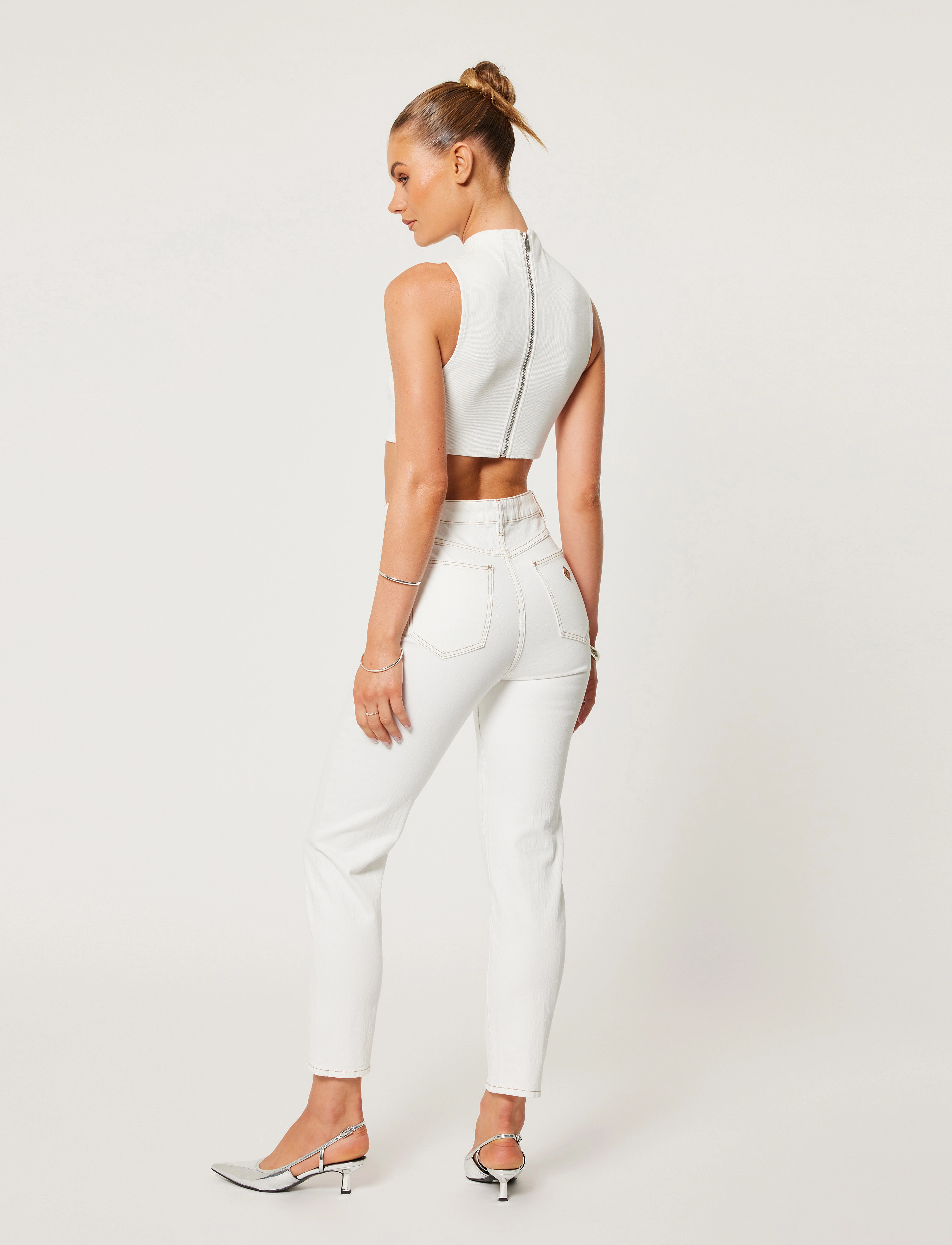 ABRAND - 94 HIGH SLIM COCONUT COCONUT - mom-jeans - white - 3