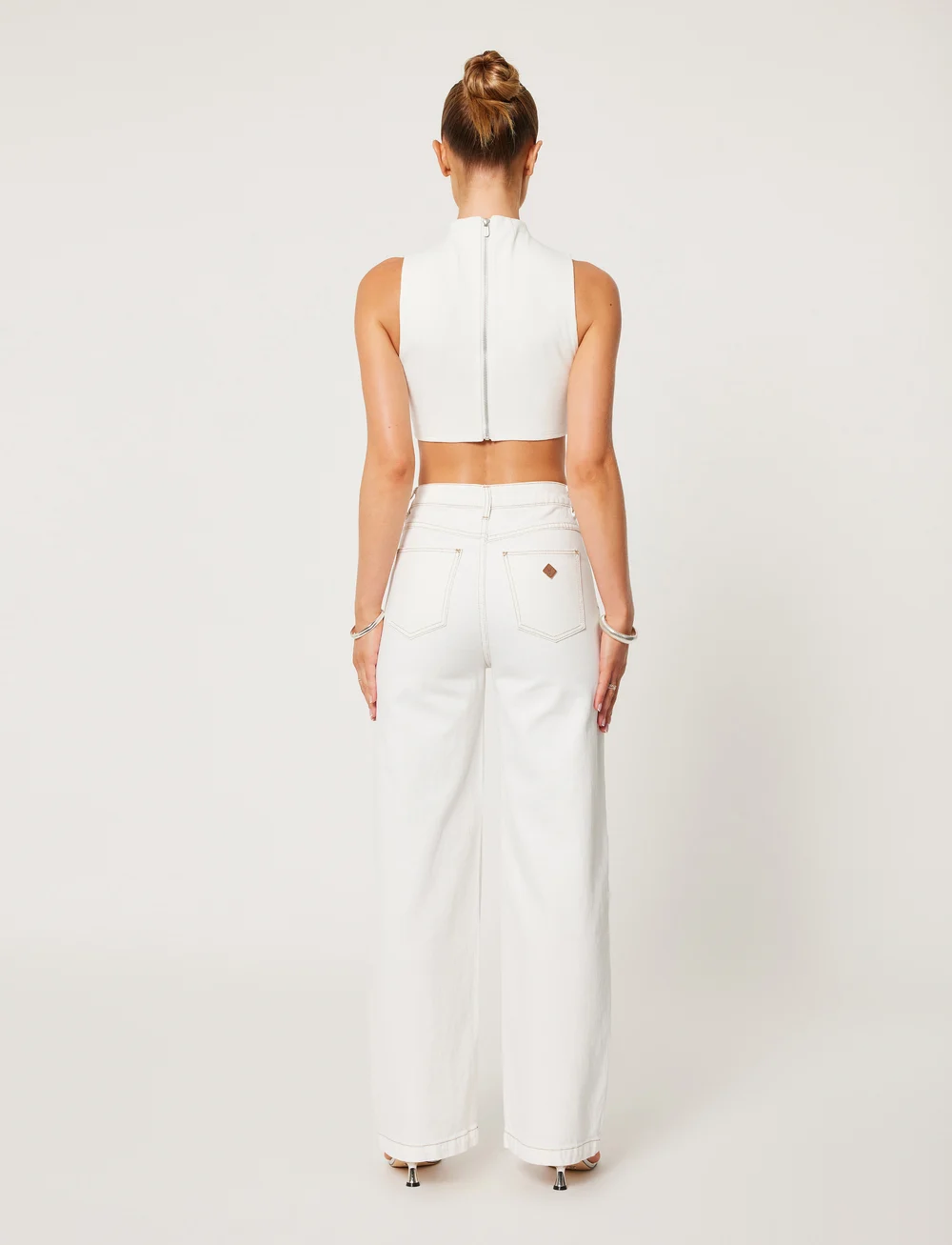 ABRAND - 94 HIGH WIDE COCONUTCOCONUT - hosen mit weitem bein - white - 4