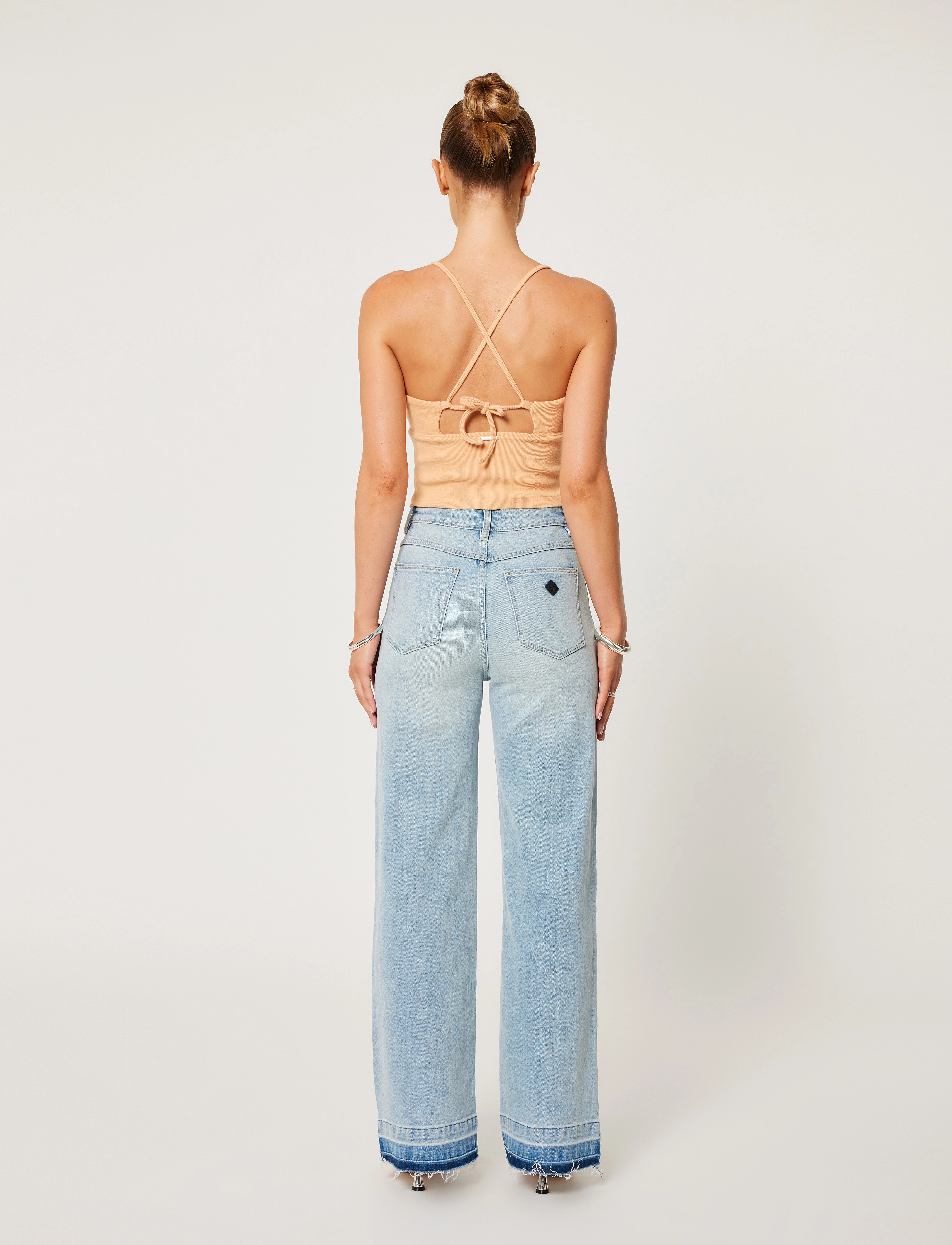 ABRAND - 94 HIGH WIDE ANDIE TINT LIGHT BLUE - hosen mit weitem bein - blue - 4