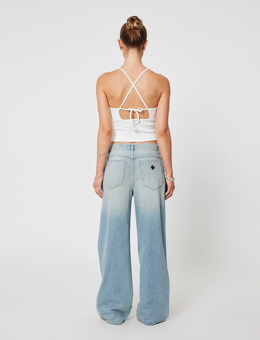 ABRAND - 95 MID SUPER BAGGY EDIE TINT LIGHT BLUE - wide leg jeans - blue - 4