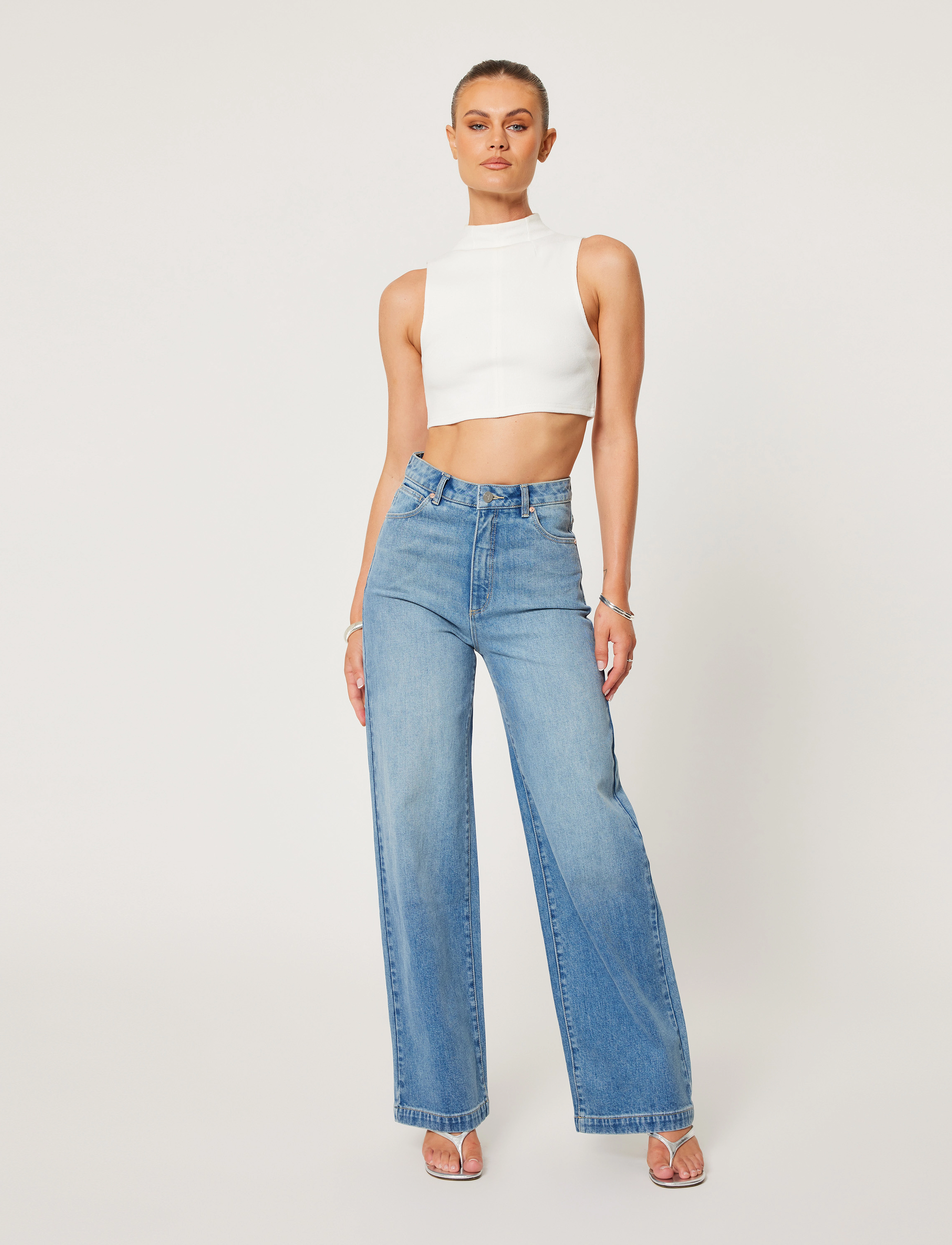 ABRAND 94 High Wide Alexa Rcy Mid Vintage Indigo, 31, Jeans, Blau - Wide, Frauen