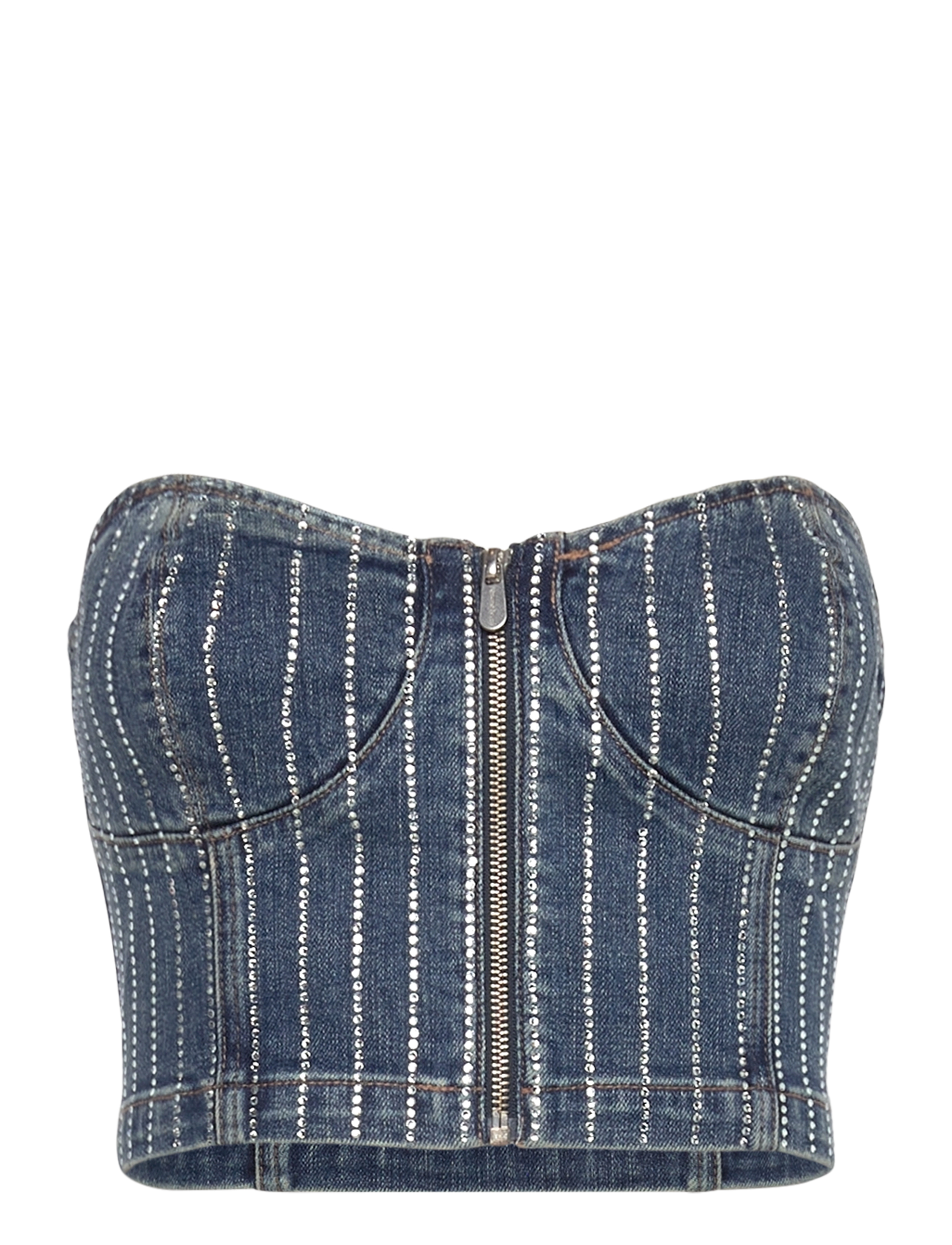 ABRAND Academia Bustier Petra Diamante Mid Vintage Indigo Blau - XS - Damen