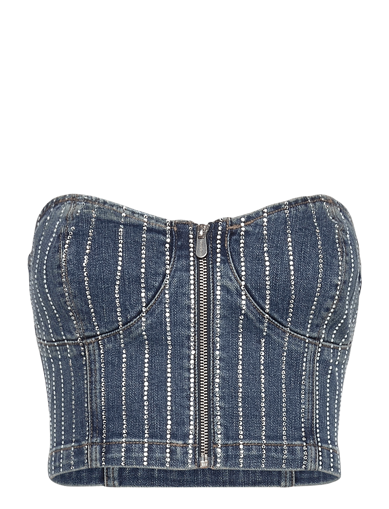 ABRAND - ACADEMIA BUSTIER PETRA DIAMANTE MID VINTAGE INDIGO - trumpos palaidinukės - blue - 1