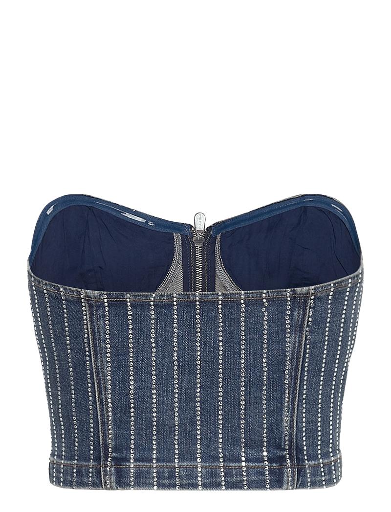 ABRAND - ACADEMIA BUSTIER PETRA DIAMANTE MID VINTAGE INDIGO - trumpos palaidinukės - blue - 2