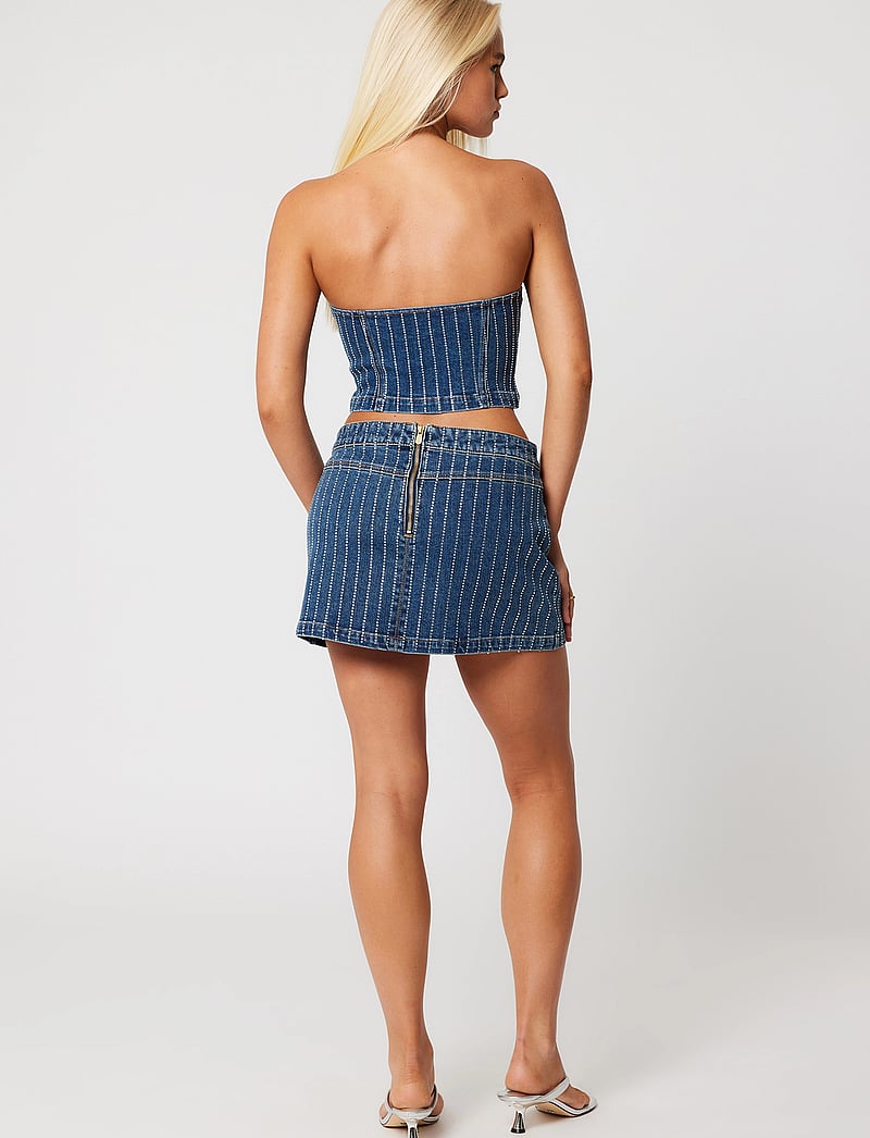 ABRAND - ACADEMIA BUSTIER PETRA DIAMANTE MID VINTAGE INDIGO - trumpos palaidinukės - blue - 3