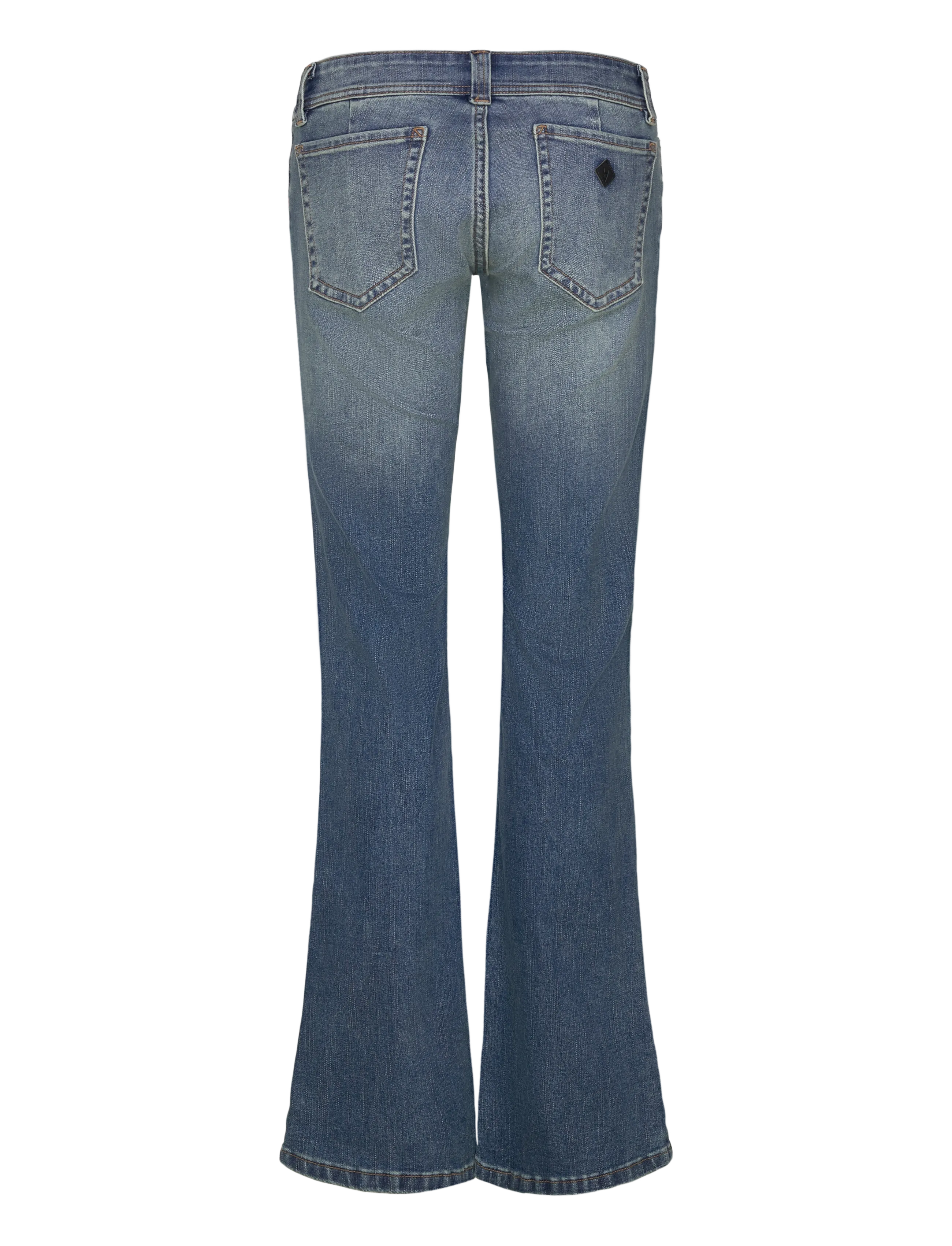 ABRAND - 00 SUPER LOW KICK TALL PETRA MID VINTAGE INDIGO - flared jeans - blue - 2