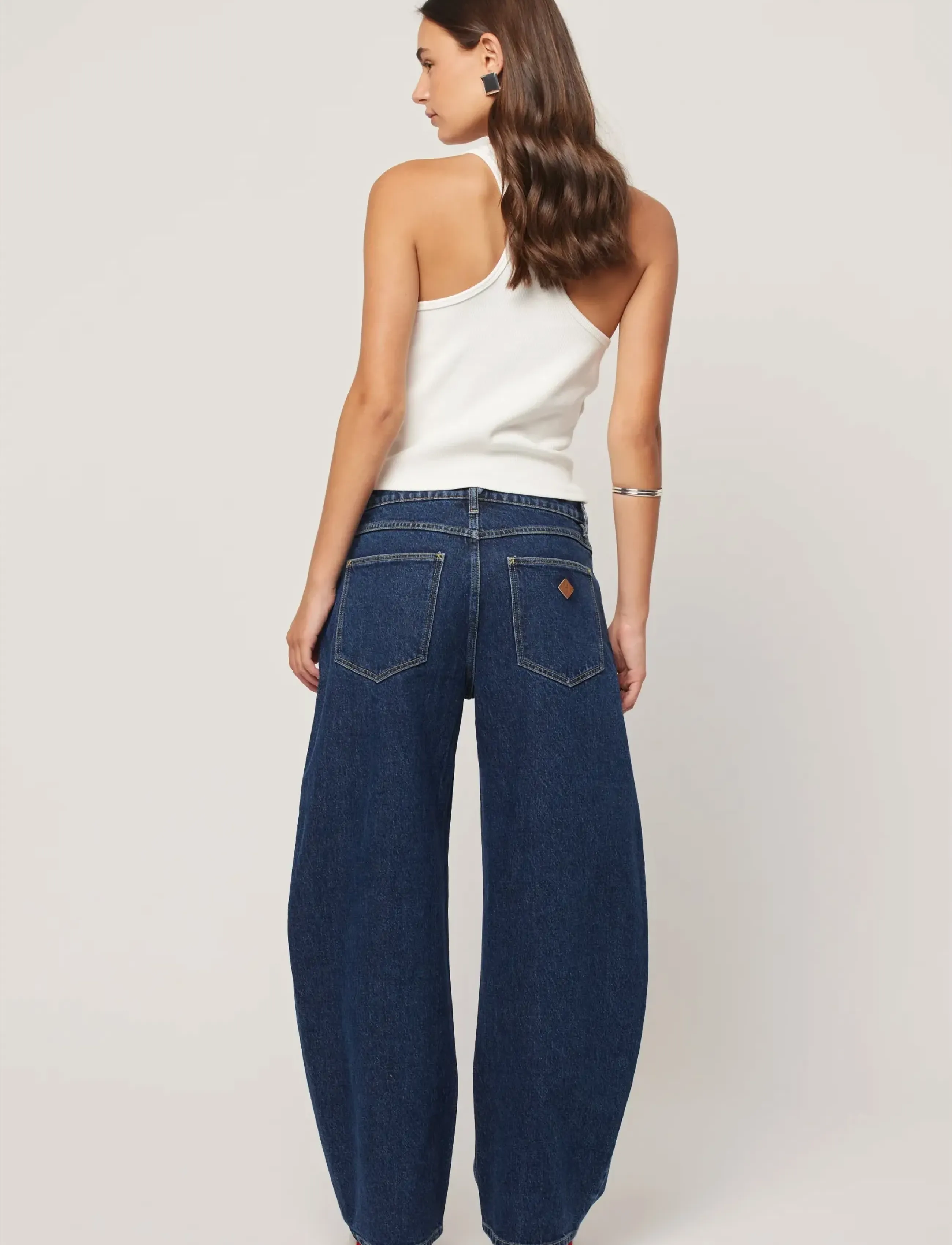 ABRAND - 95 MID BARREL JEAN TARADARK BLUE - jeans - blue - 4