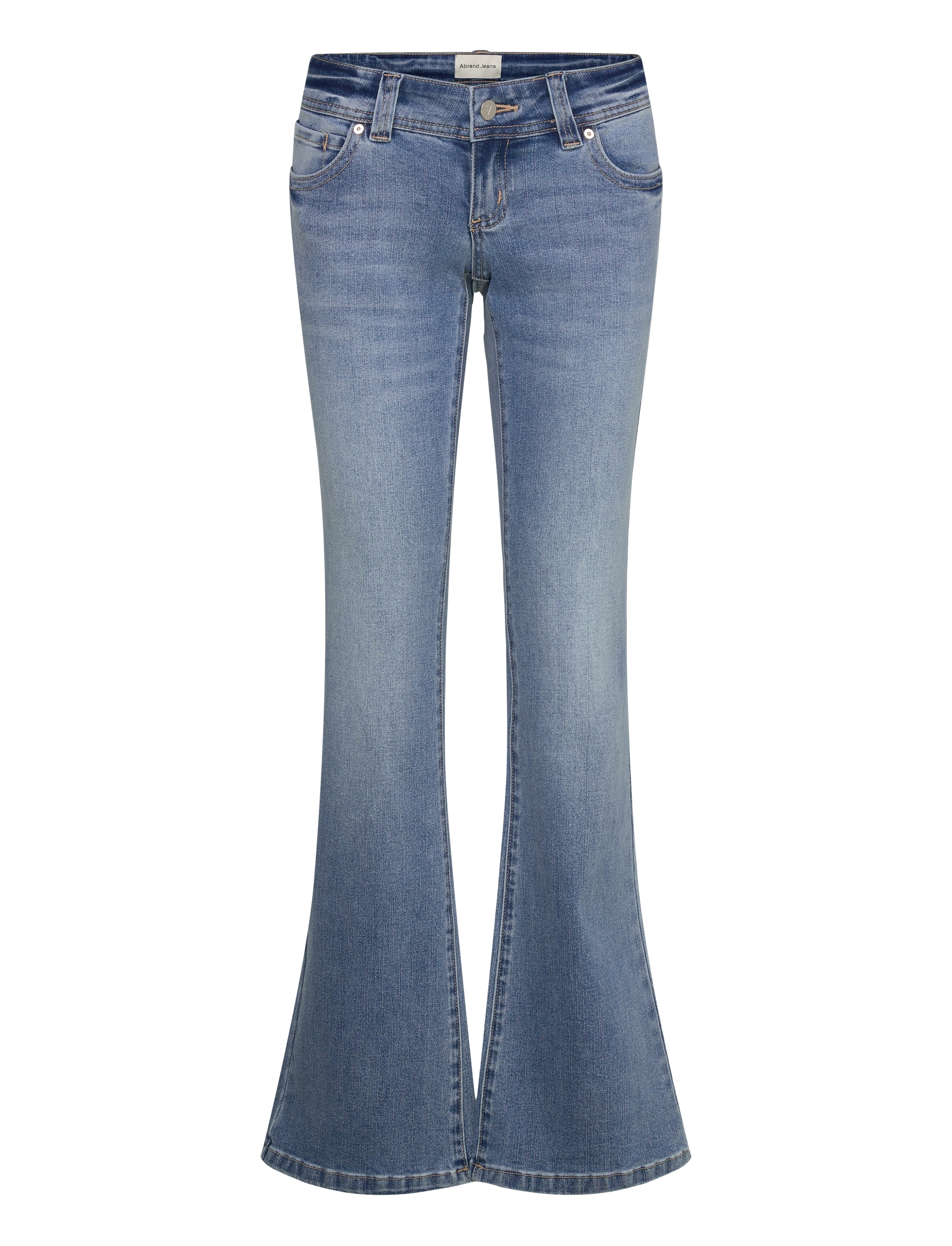 ABRAND - 00 SUPER LOW KICK TALL LIV LIGHT VINTAGE BLUE - flared jeans - blue - 1