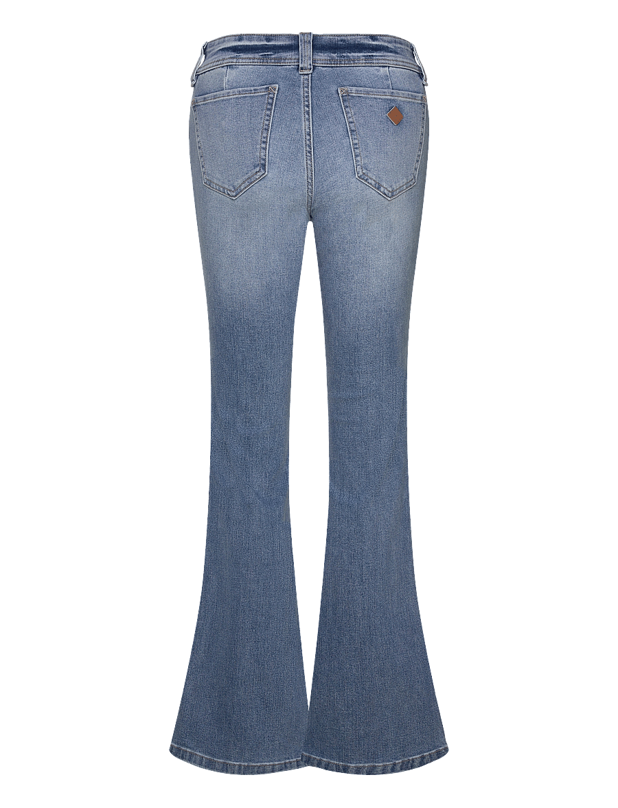 ABRAND - 00 SUPER LOW KICK TALL LIV LIGHT VINTAGE BLUE - flared jeans - blue - 2