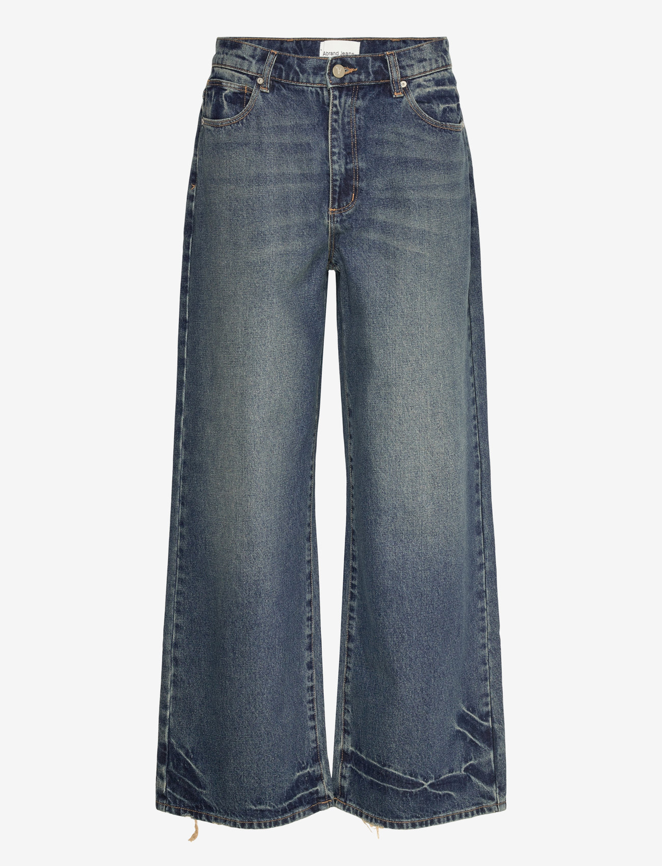 ABRAND - 95 MID SUPER BAGGY LACED CORY TINT DARK BLUE - brede jeans - blue - 1