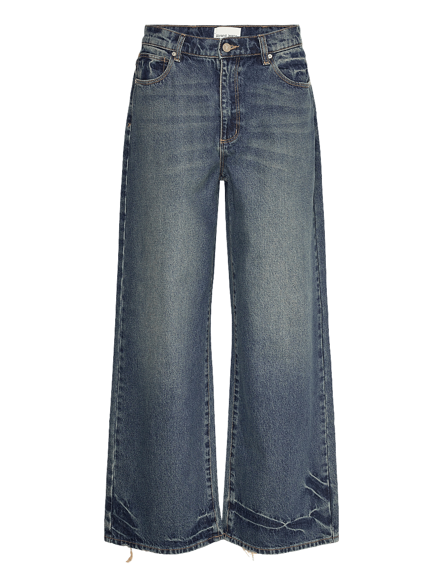 ABRAND - 95 MID SUPER BAGGY LACED CORY TINT DARK BLUE - vida jeans - blue - 1
