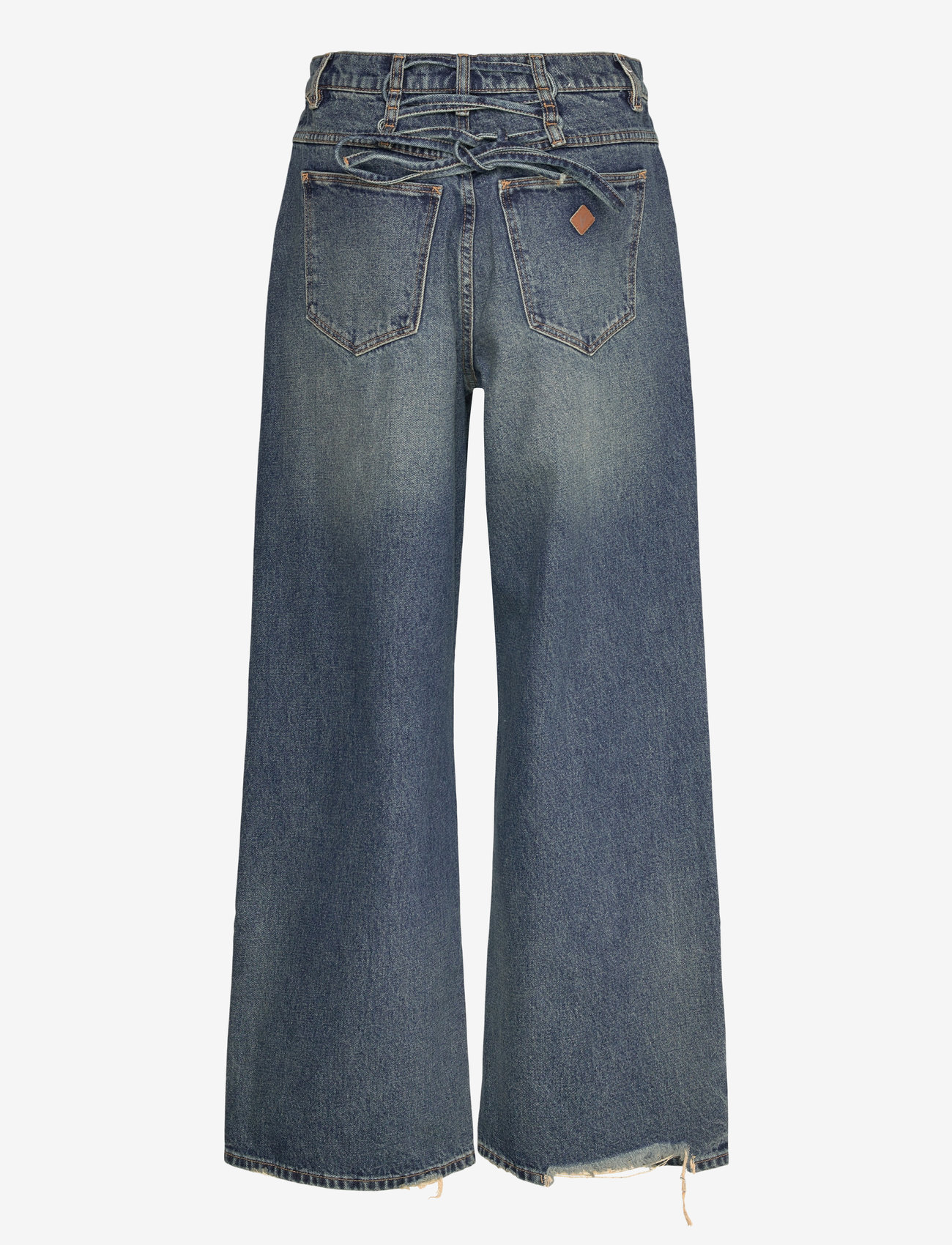 ABRAND - 95 MID SUPER BAGGY LACED CORY TINT DARK BLUE - brede jeans - blue - 2
