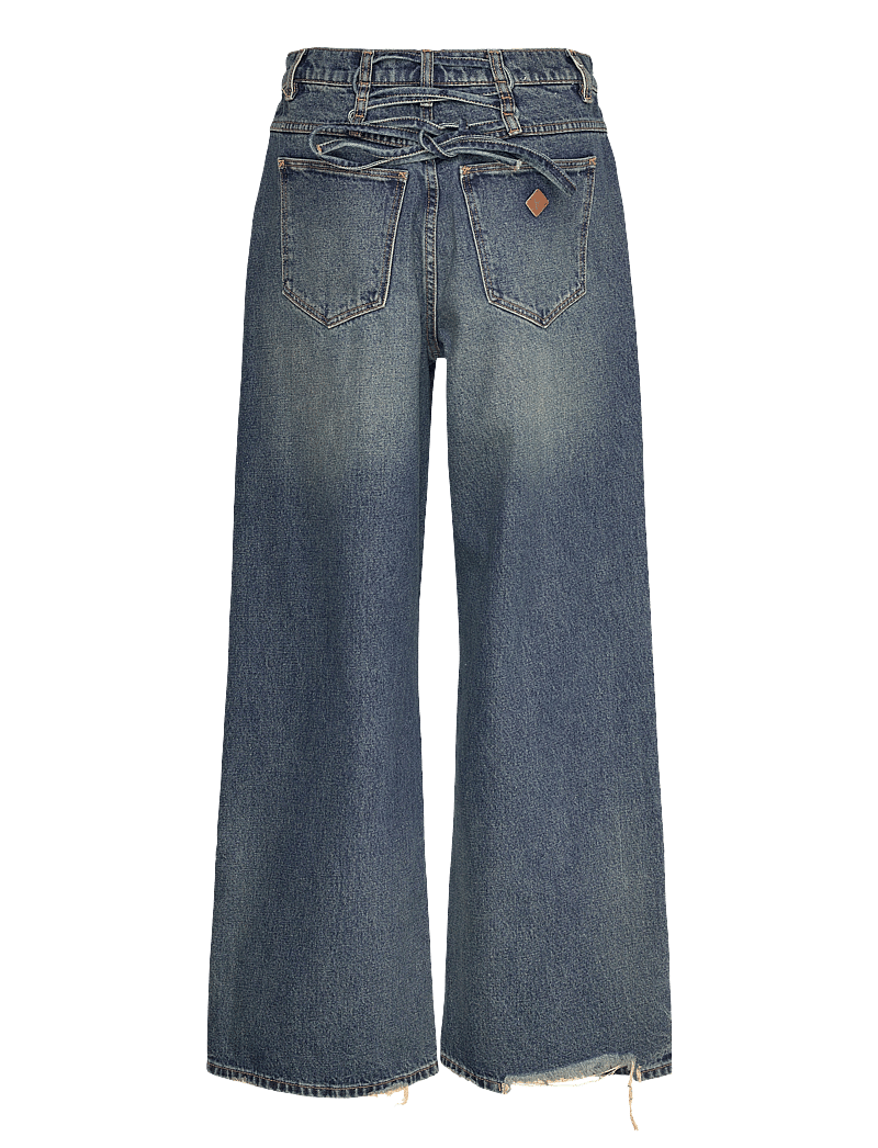 ABRAND - 95 MID SUPER BAGGY LACED CORY TINT DARK BLUE - brede jeans - blue - 2