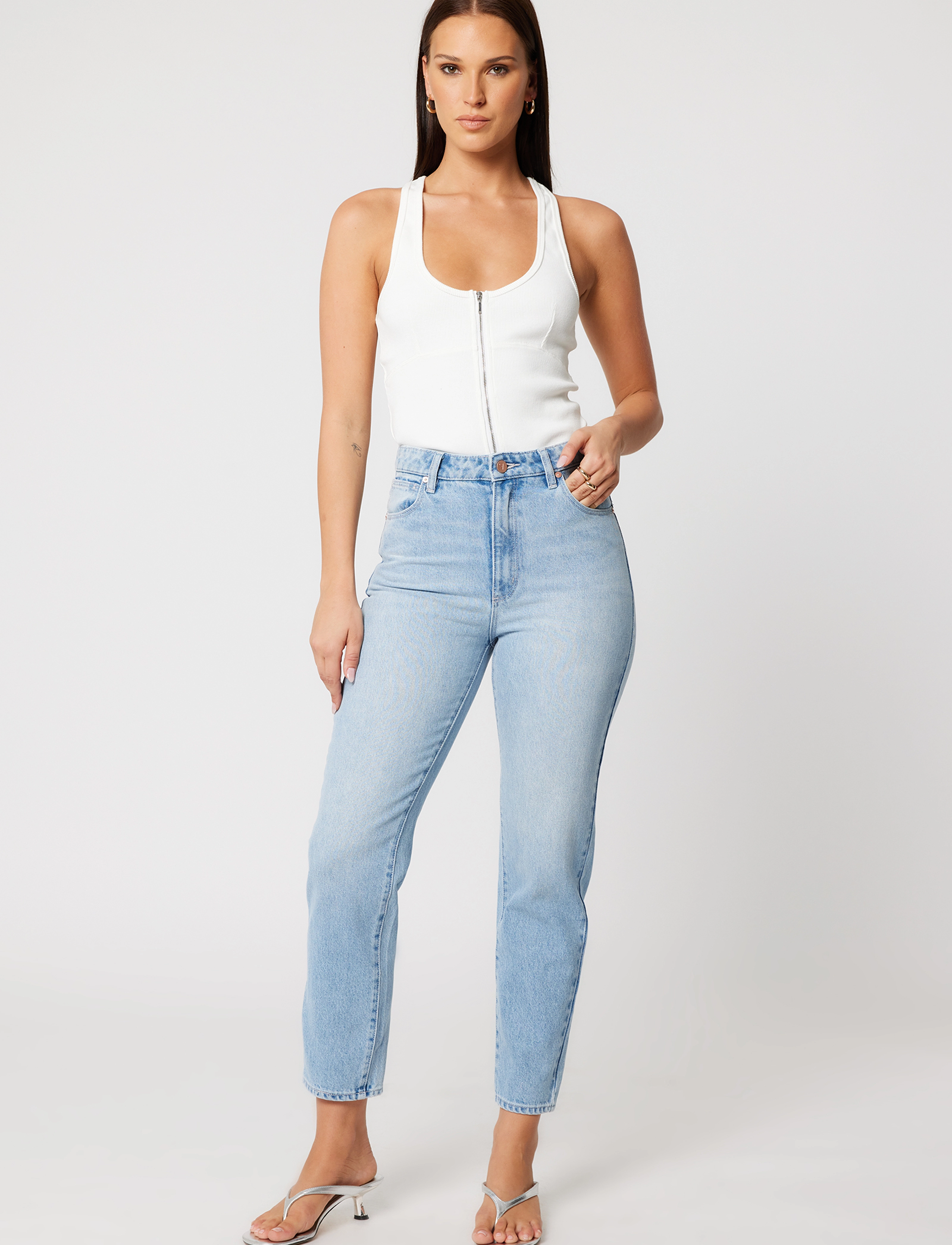 ABRAND 94 High Slim Gia Light Vintage Blue, 29, Blue, Jeans > Smalle, Dame