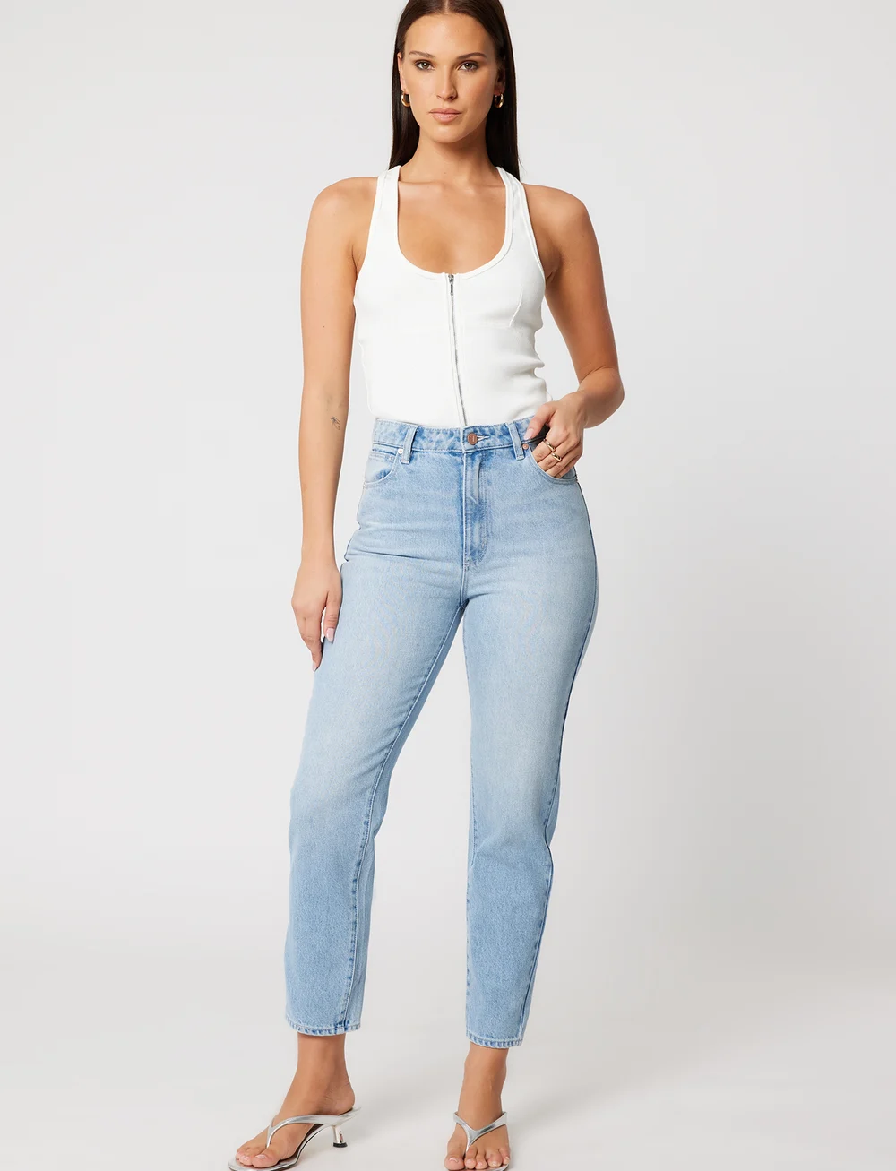 ABRAND - 94 HIGH SLIM GIA LIGHT VINTAGE BLUE - slim fit jeans - blue - 0