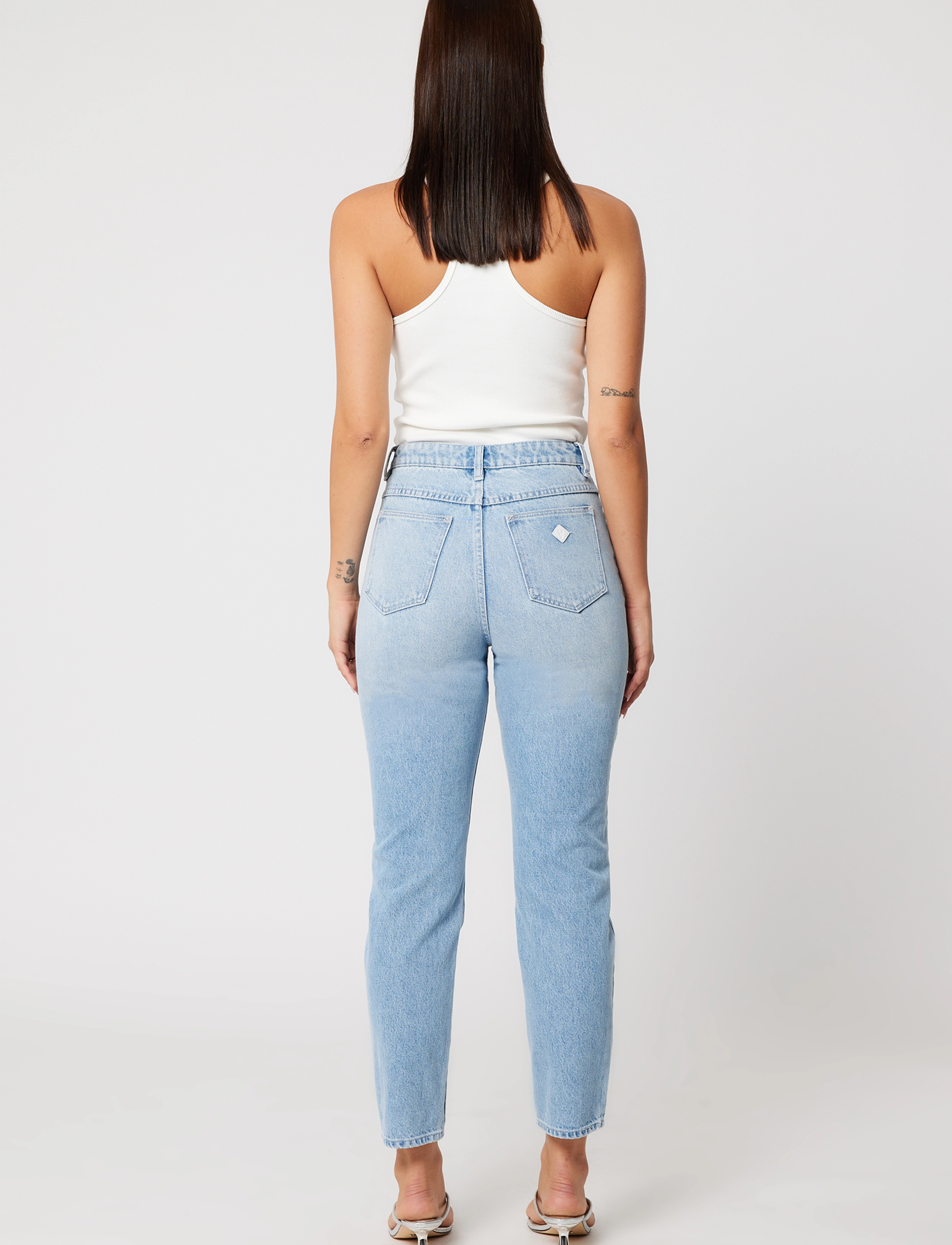 ABRAND - 94 HIGH SLIM GIA LIGHT VINTAGE BLUE - kitsad teksad - blue - 4