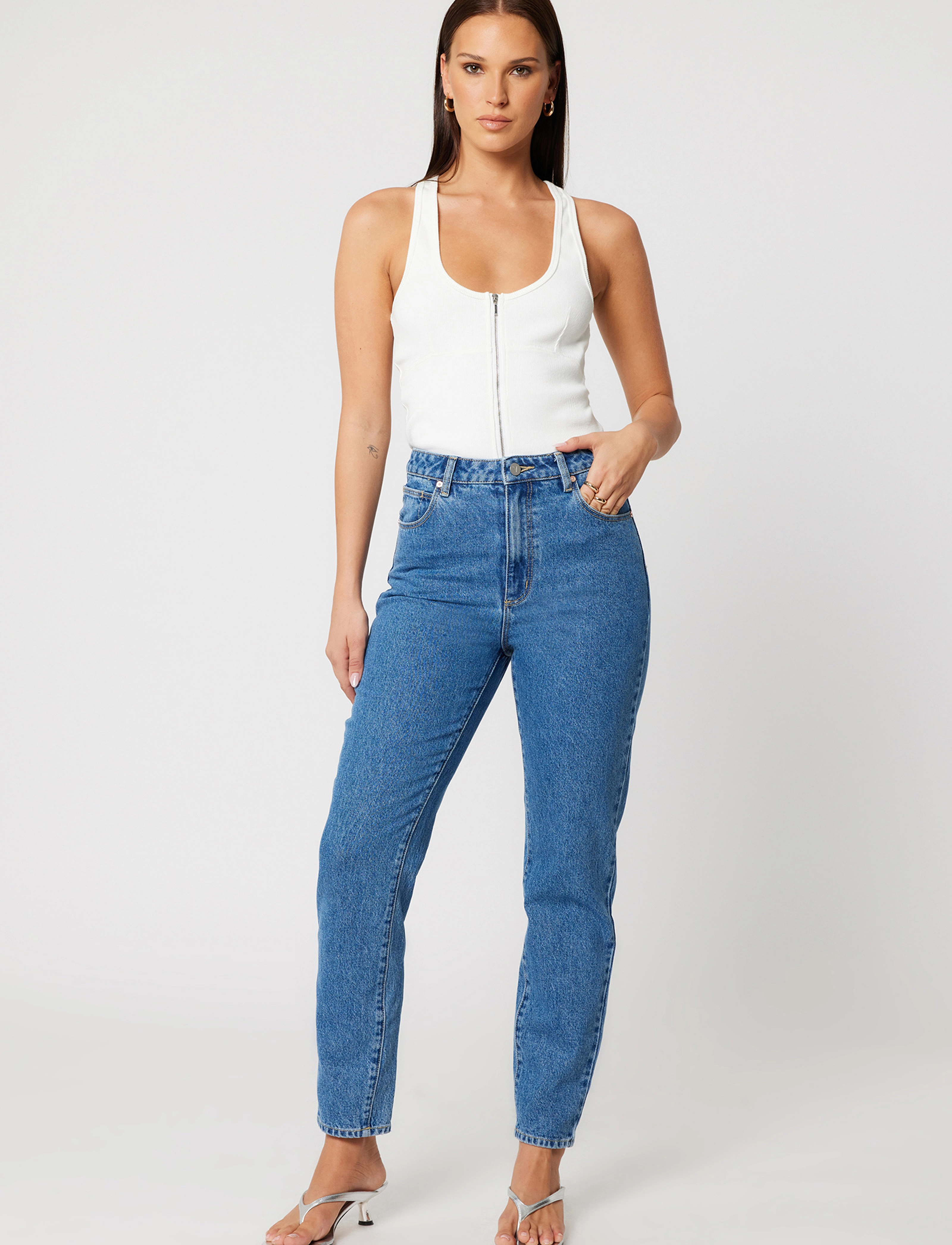 ABRAND 94 HIGH SLIM EVA OG ORGANIC MID BLUE - Kitsad teksad - BLUE / blue