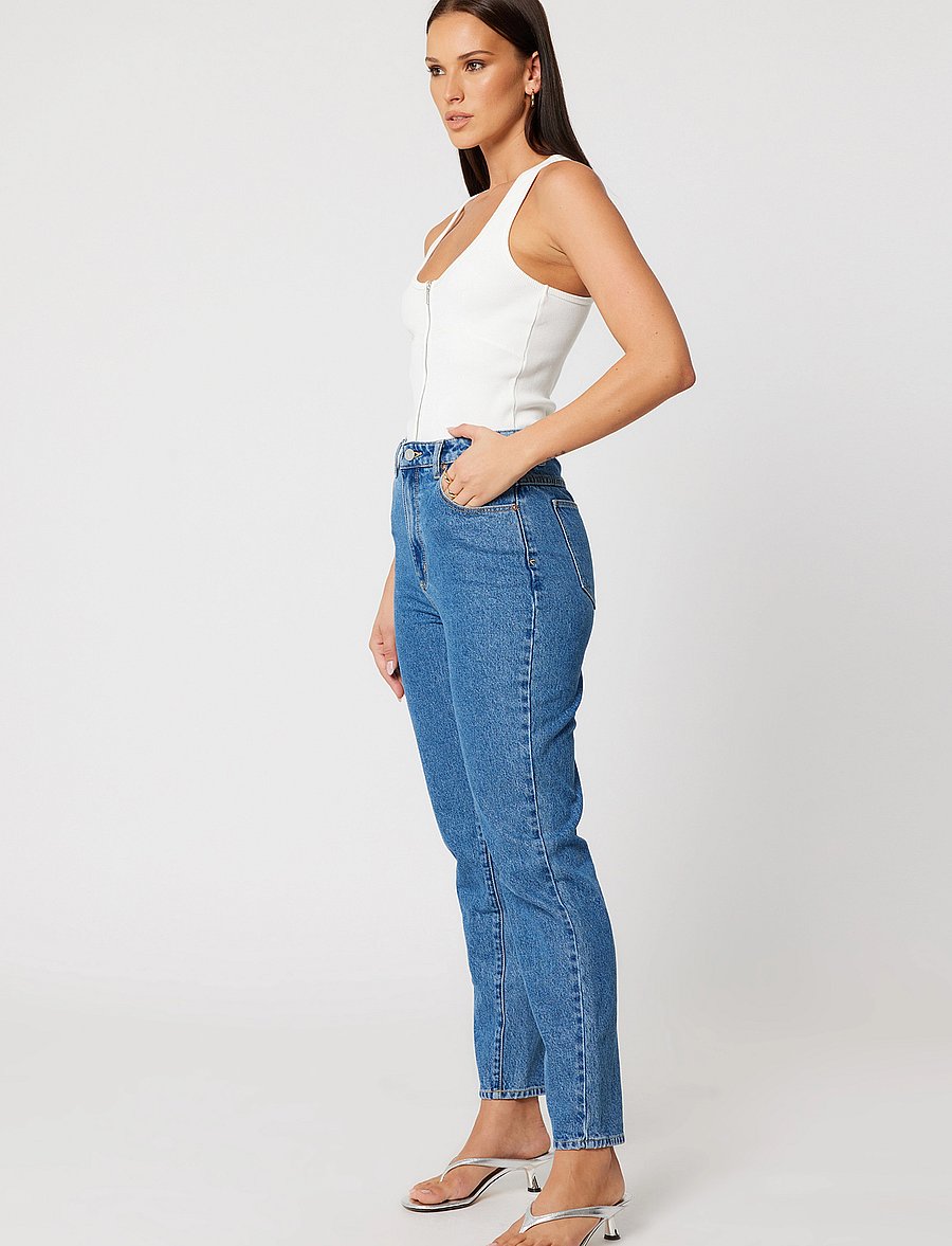 ABRAND - 94 HIGH SLIM EVA OG ORGANIC MID BLUE - slim jeans - blue - 3