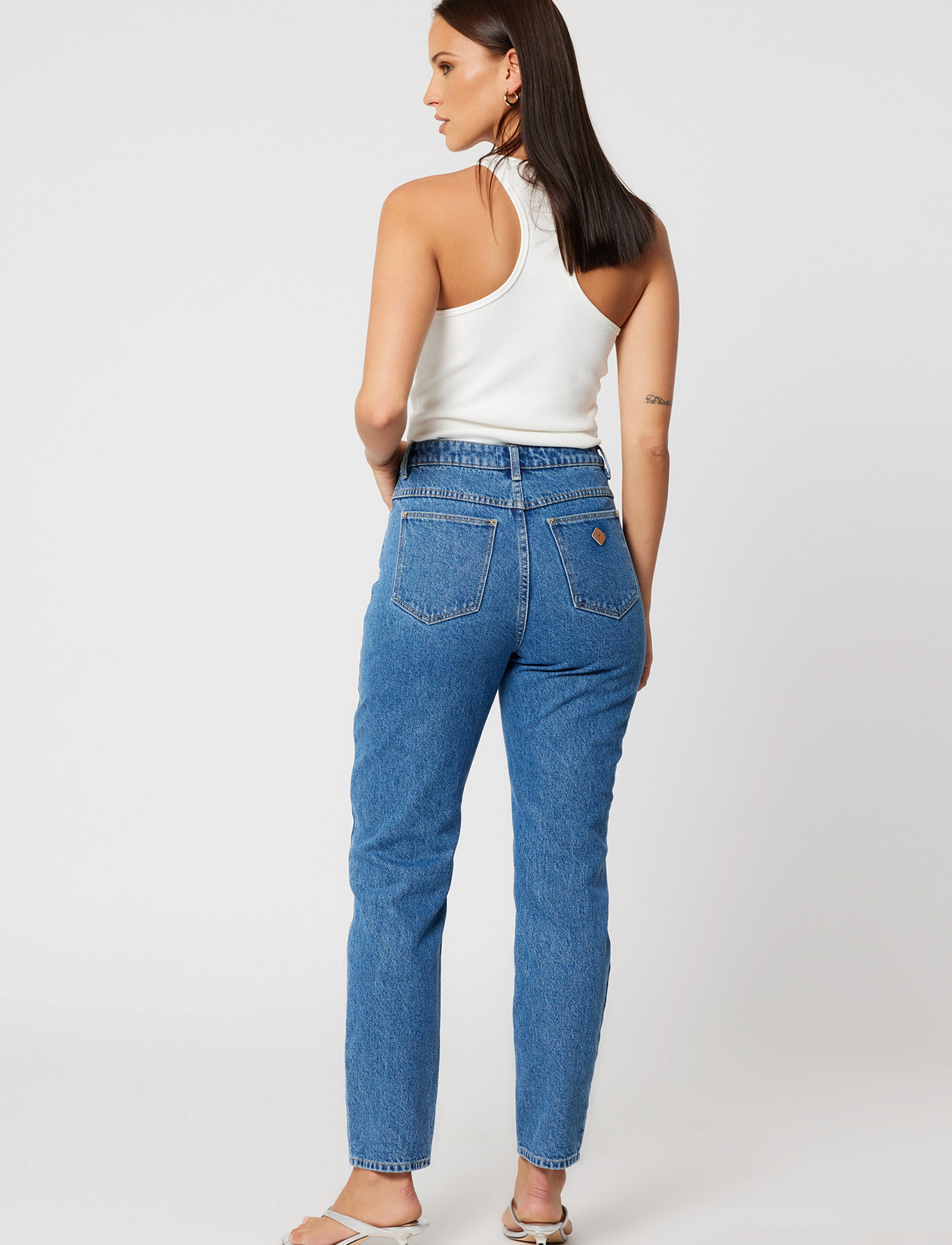 ABRAND - 94 HIGH SLIM EVA OG ORGANIC MID BLUE - jeans slim - blue - 4