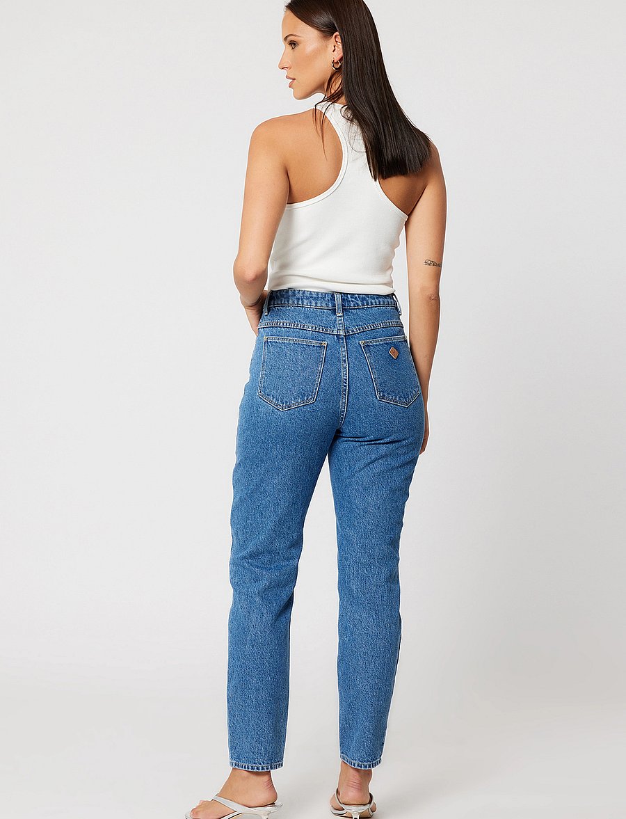 ABRAND - 94 HIGH SLIM EVA OG ORGANIC MID BLUE - slim jeans - blue - 4