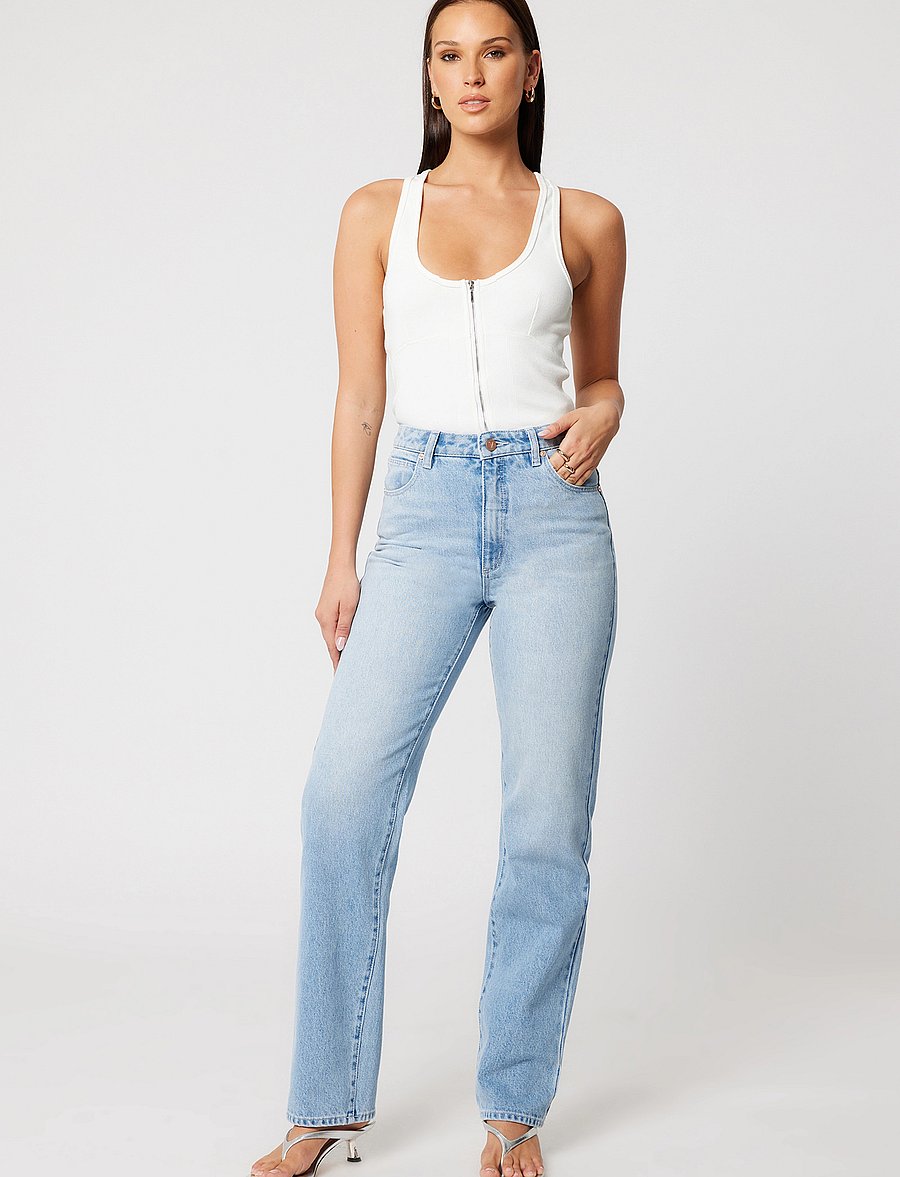 ABRAND - 94 HIGH STRAIGHT GIA LIGHT VINTAGE BLUE - gerade jeans - blue - 0