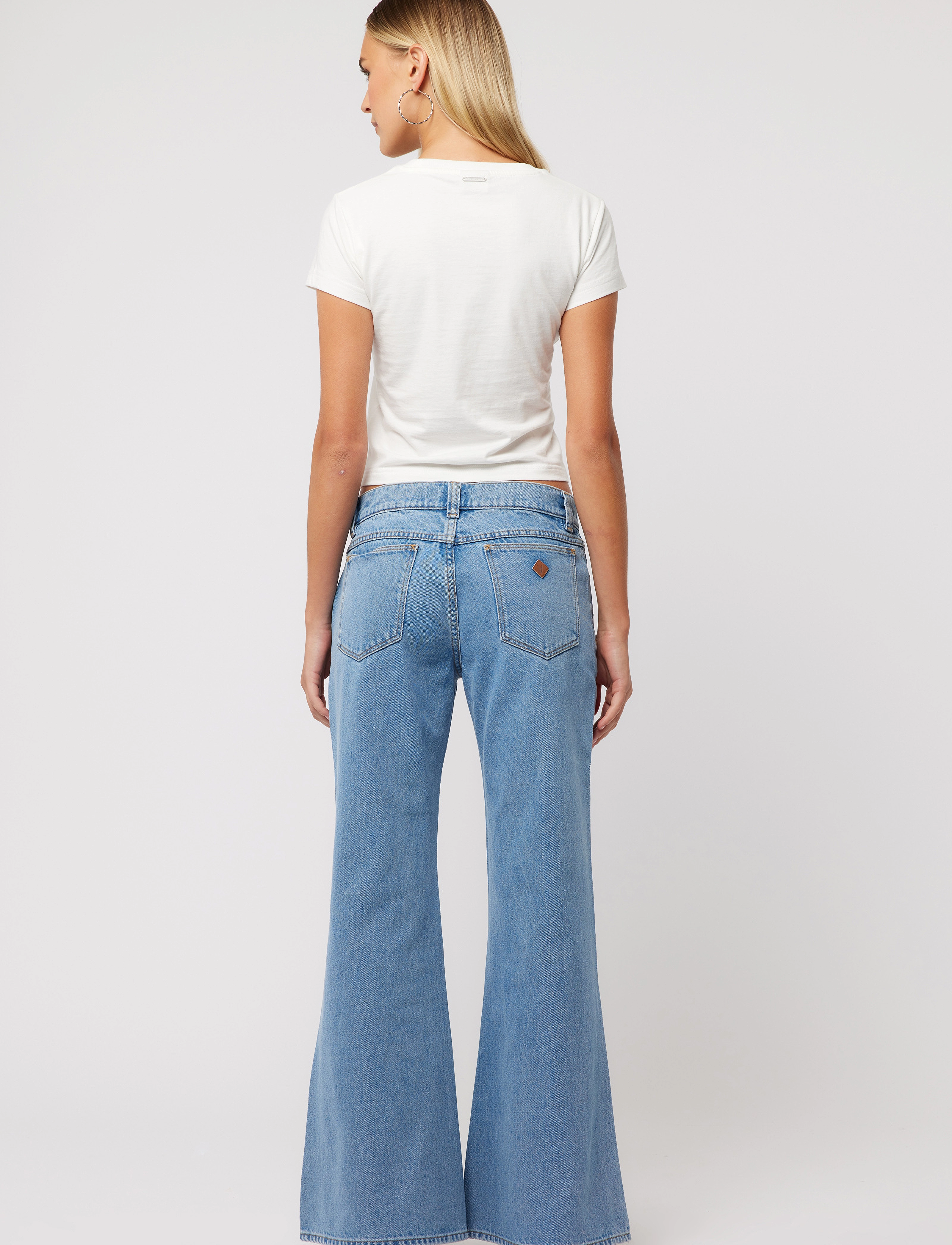 ABRAND - 99 LOW BAGGY FLARE GIGI MID BLUE - schlaghosen - blue - 4