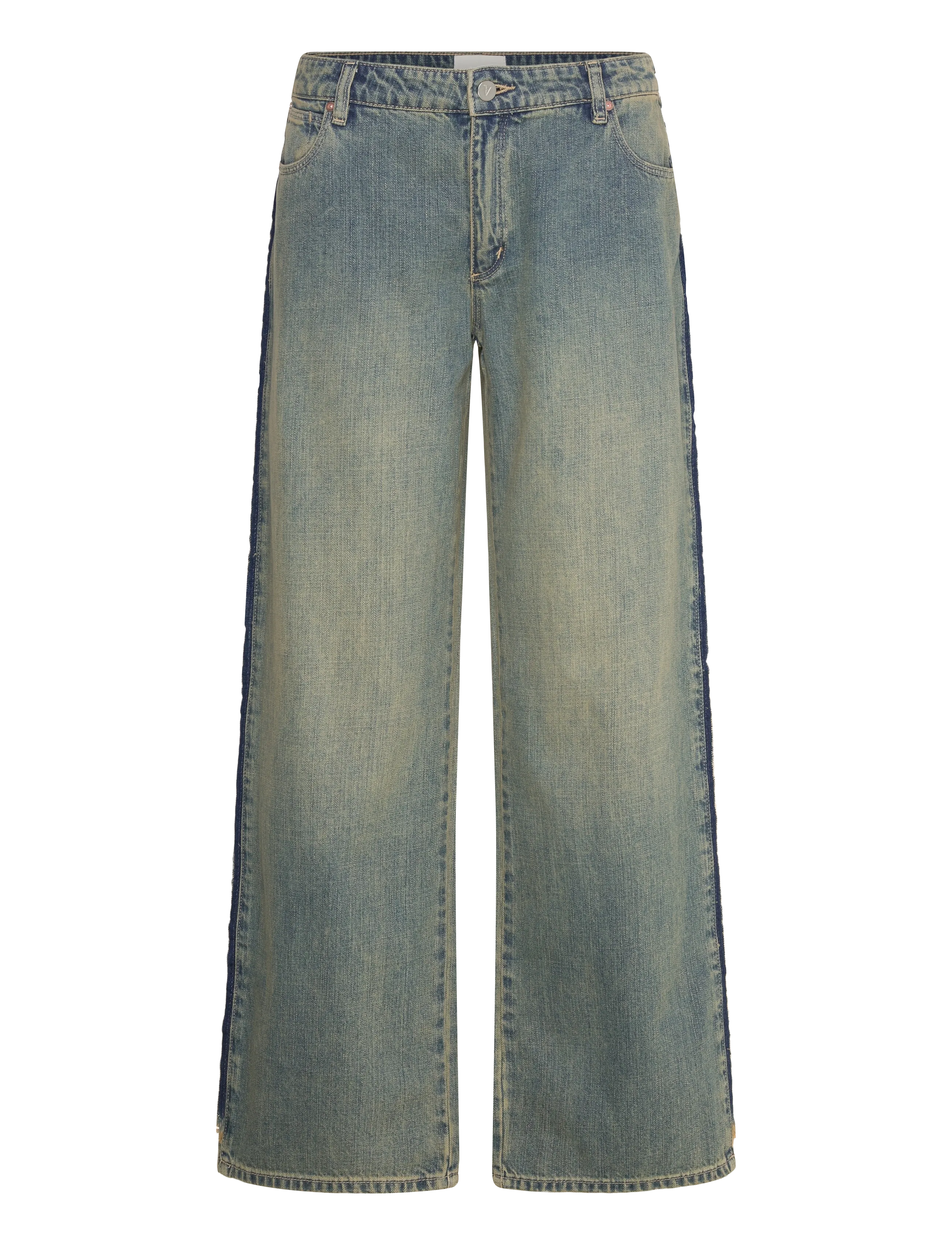 ABRAND - 99 LOW BAGGY ROXIE RAWTINT DARK BLUE - hosen mit weitem bein - blue - 1