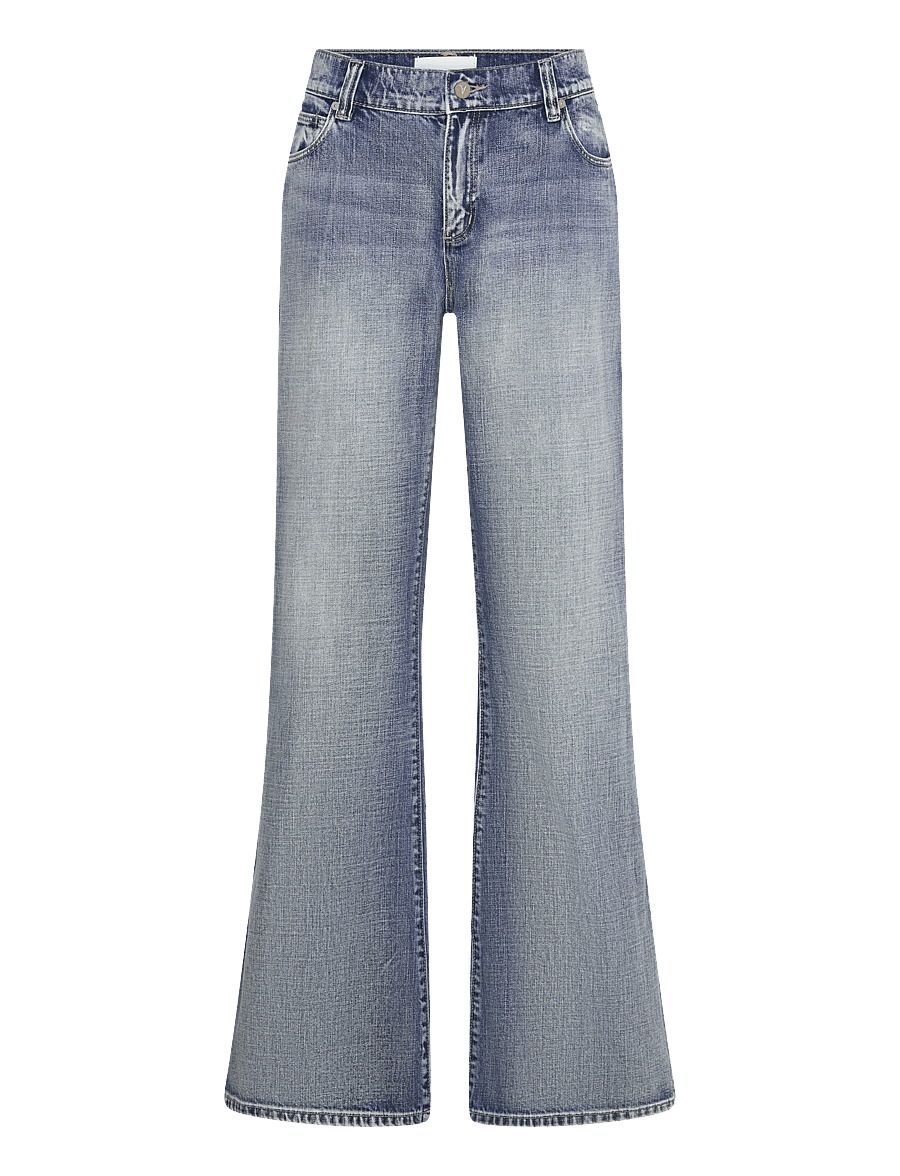 ABRAND - 99 LOW BAGGY FLARE TALL KEIRA MID VINTAGE BLUE - schlaghosen - blue - 1