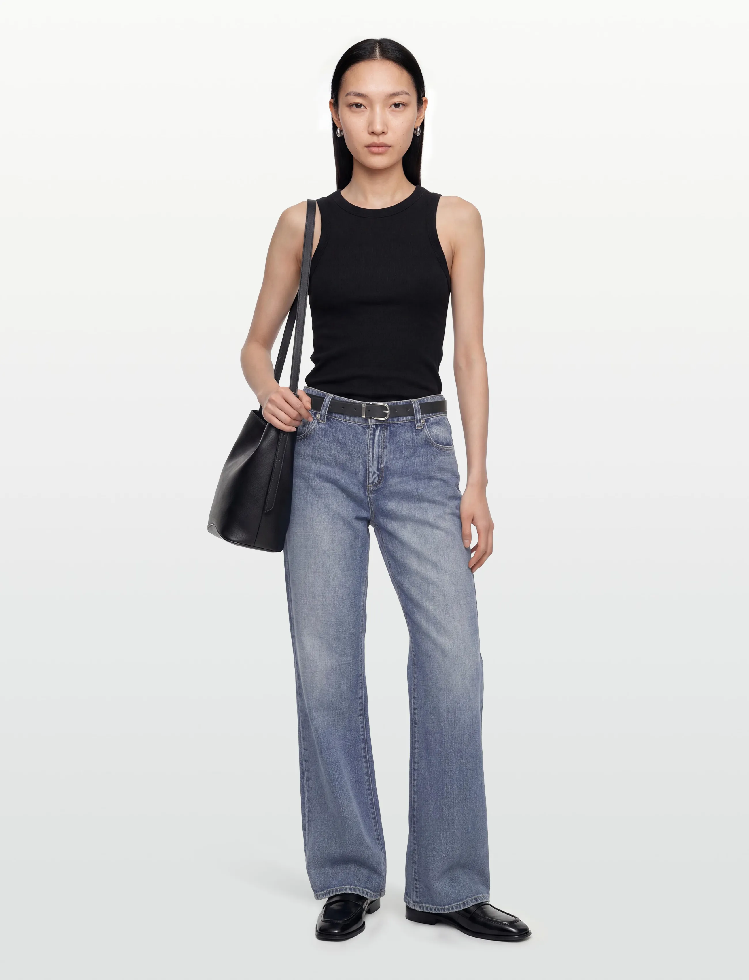 ABRAND 99 LOW BAGGY FLARE TALL KEIRA MID VINTAGE BLUE - Jeans - BLUE / blue
