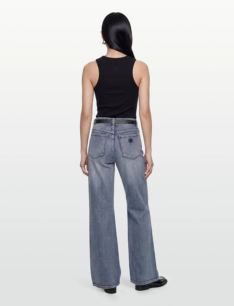 ABRAND - 99 LOW BAGGY FLARE TALL KEIRA MID VINTAGE BLUE - jeans évasés - blue - 4