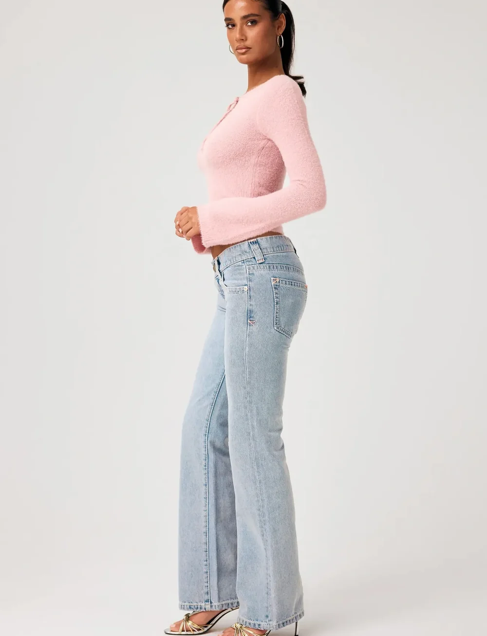 ABRAND - 00 SUPER LOW FLARE TALL AVRILAVRIL - schlaghosen - blue - 3