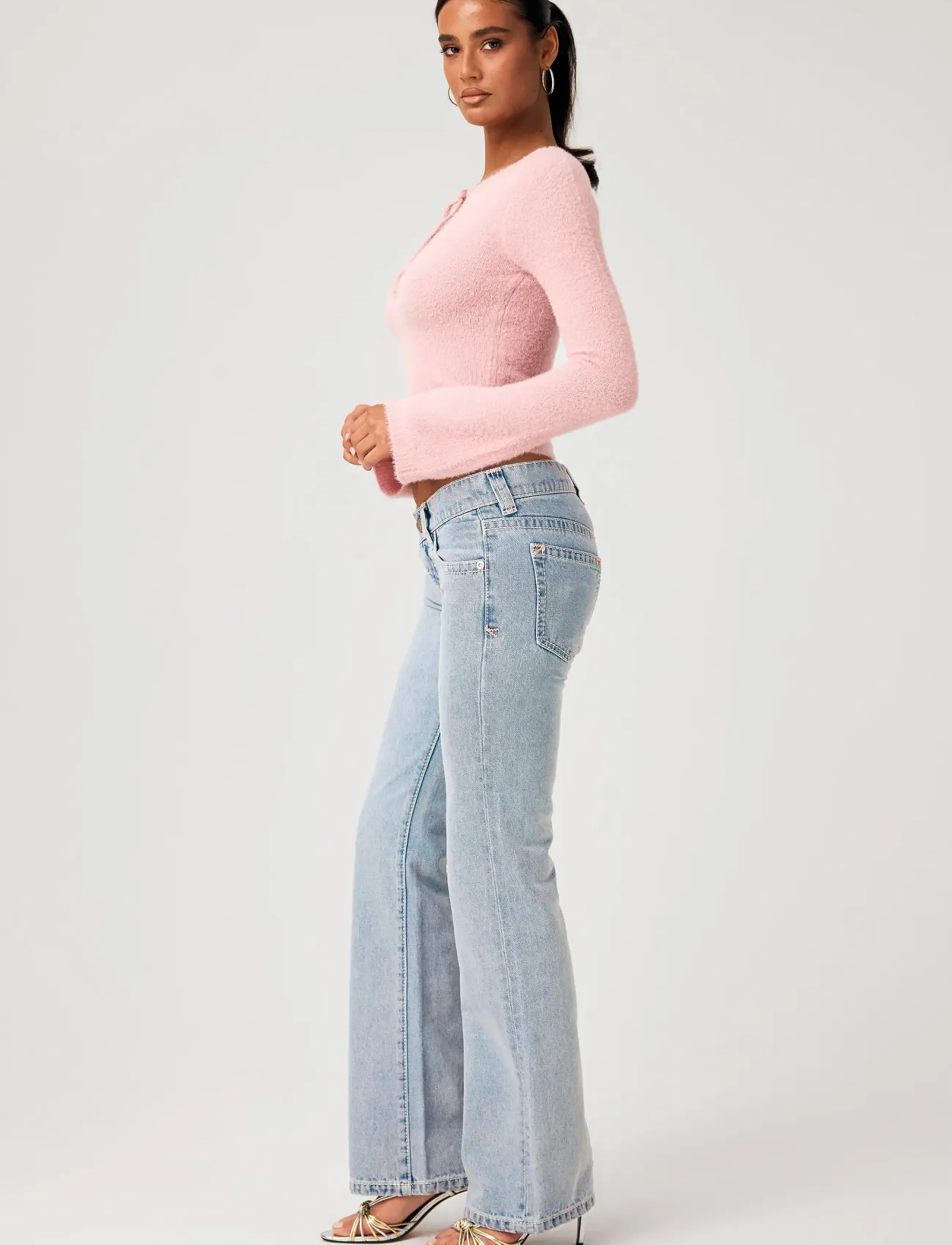ABRAND - 00 SUPER LOW FLARE TALL AVRILAVRIL - schlaghosen - blue - 3