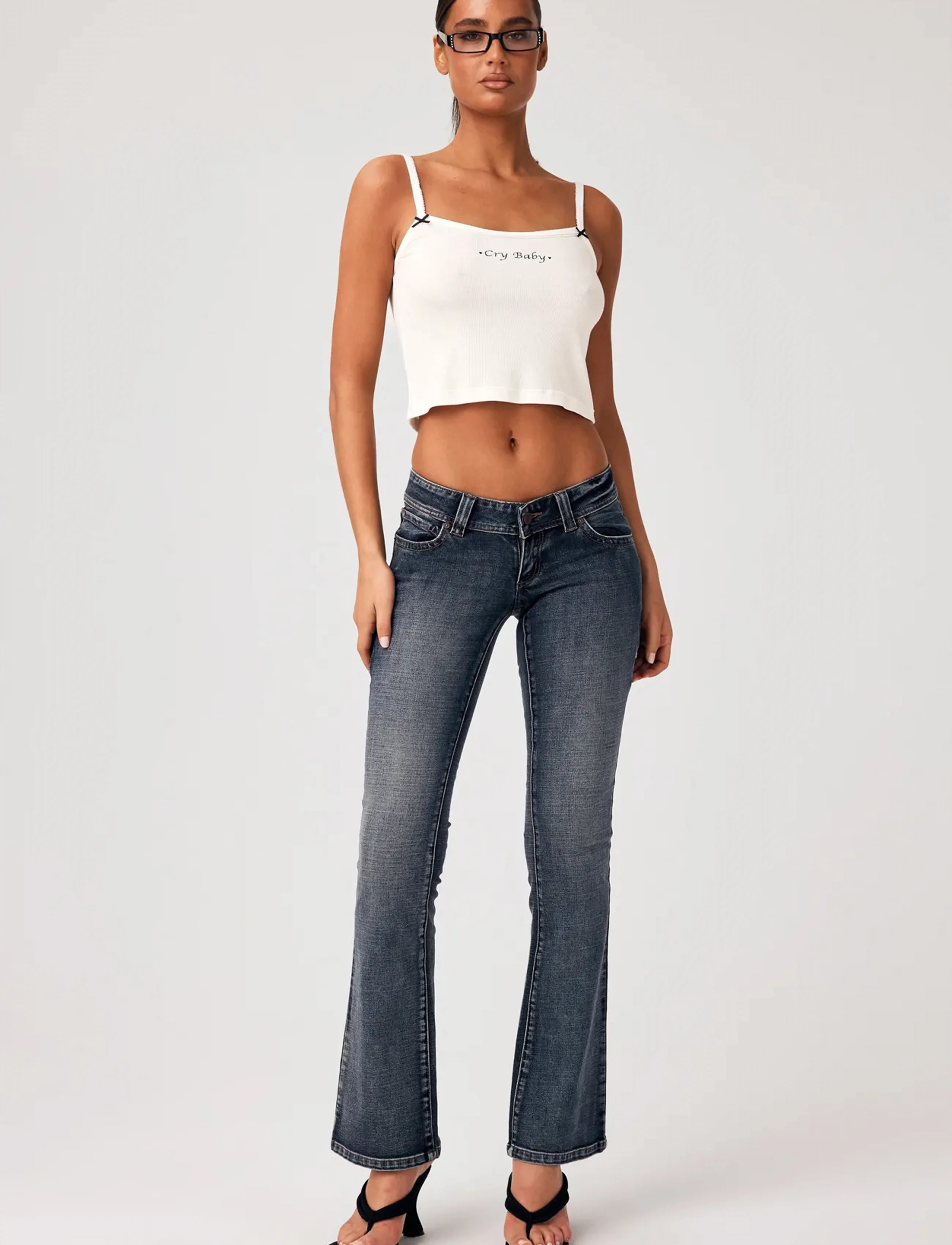 ABRAND 00 Super Low Kick Tall Prueprue, 26, Blue, Jeans > Flares, Dame