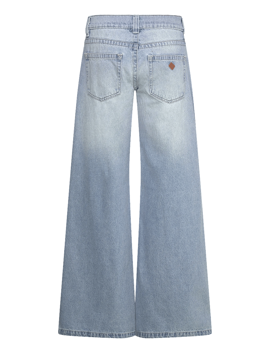 ABRAND - 00 SUPER LOW WIDE TALL KAIA WORNKAIA WORN - brede jeans - blue - 2
