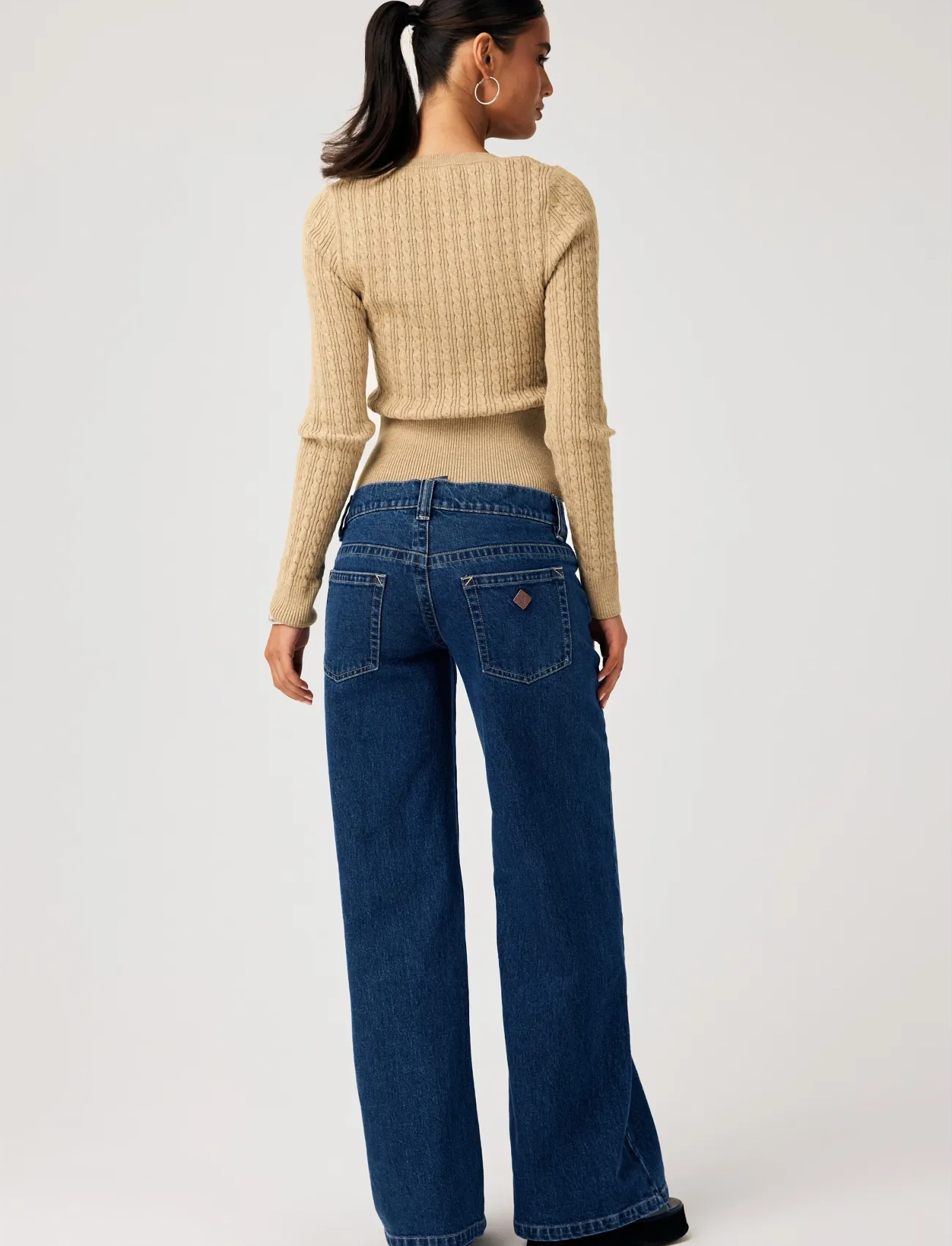 ABRAND - 00 SUPER LOW WIDE TALL TARATARA - vide jeans - blue - 4