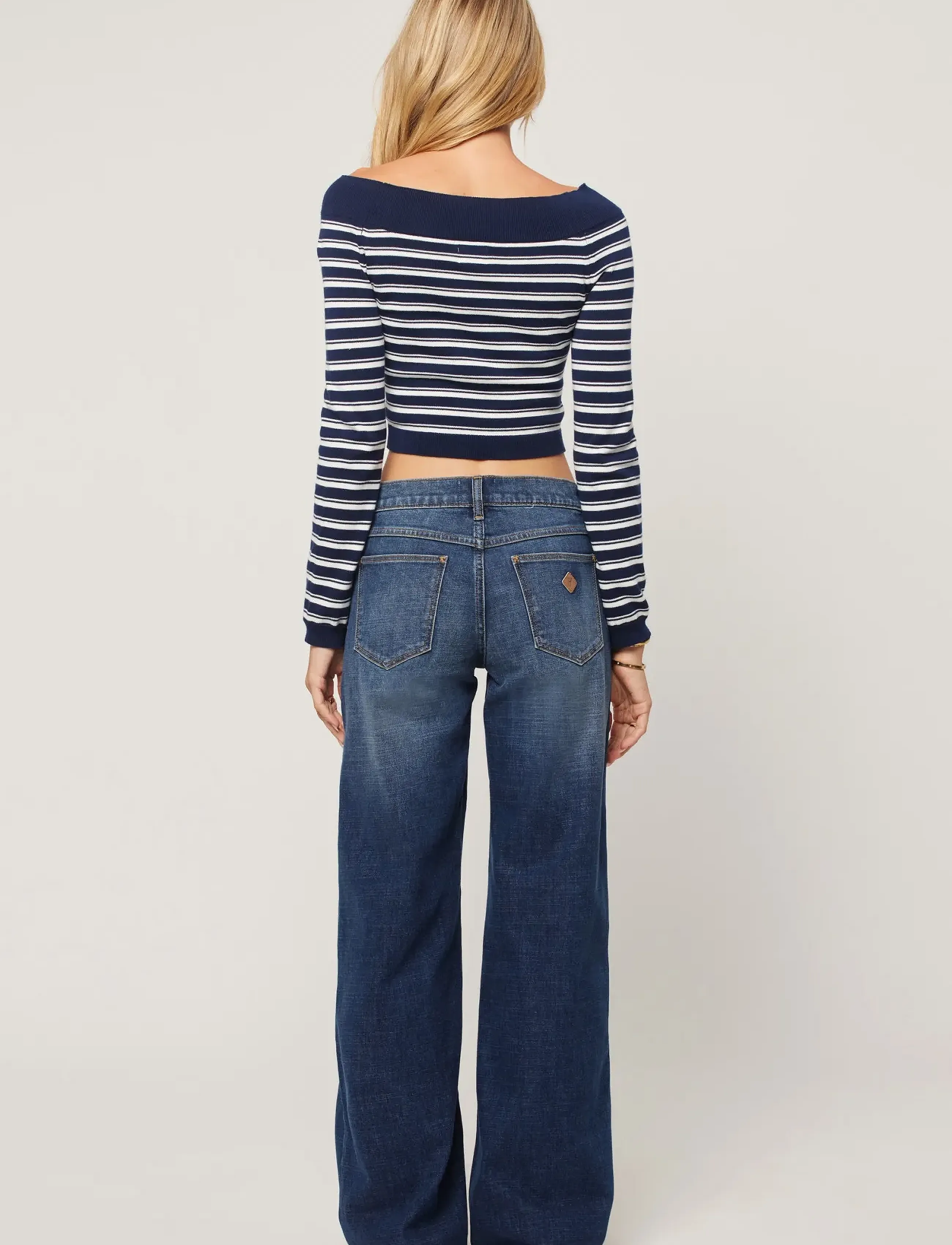 ABRAND - 99 LOW WIDE TALL PAIGEPAIGE - hosen mit weitem bein - blue - 4
