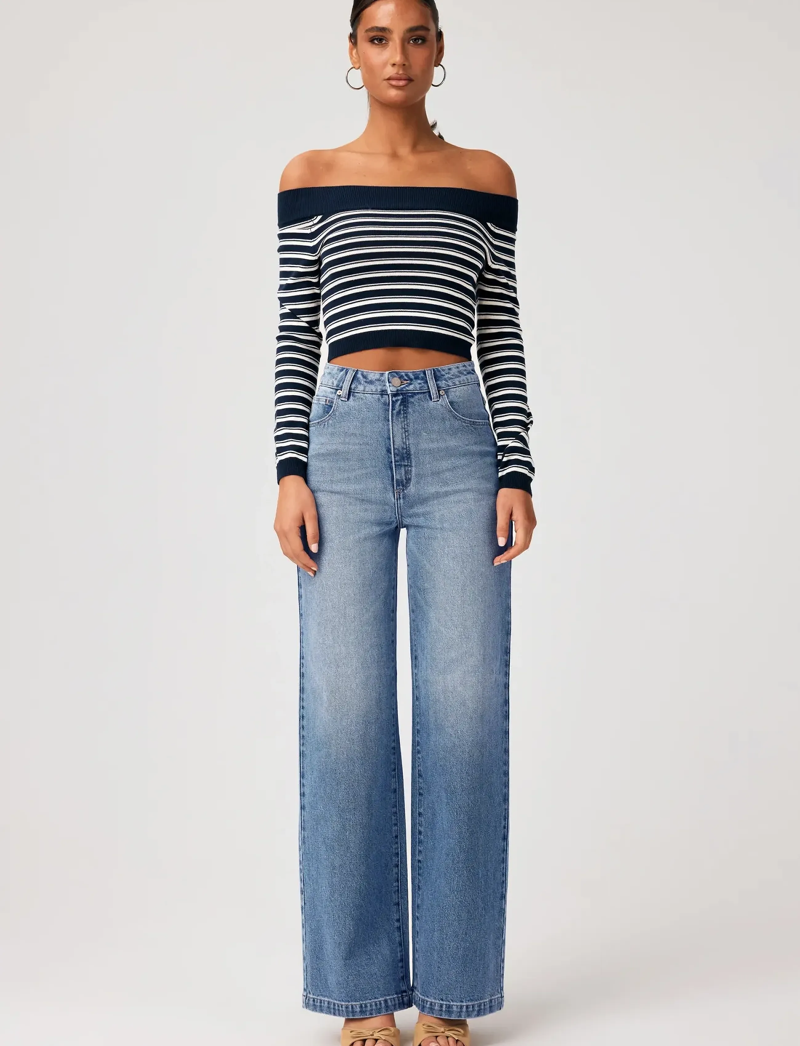 ABRAND 94 HIGH WIDE TALL PALOMA PALOMA - Tøj - BLUE / blue