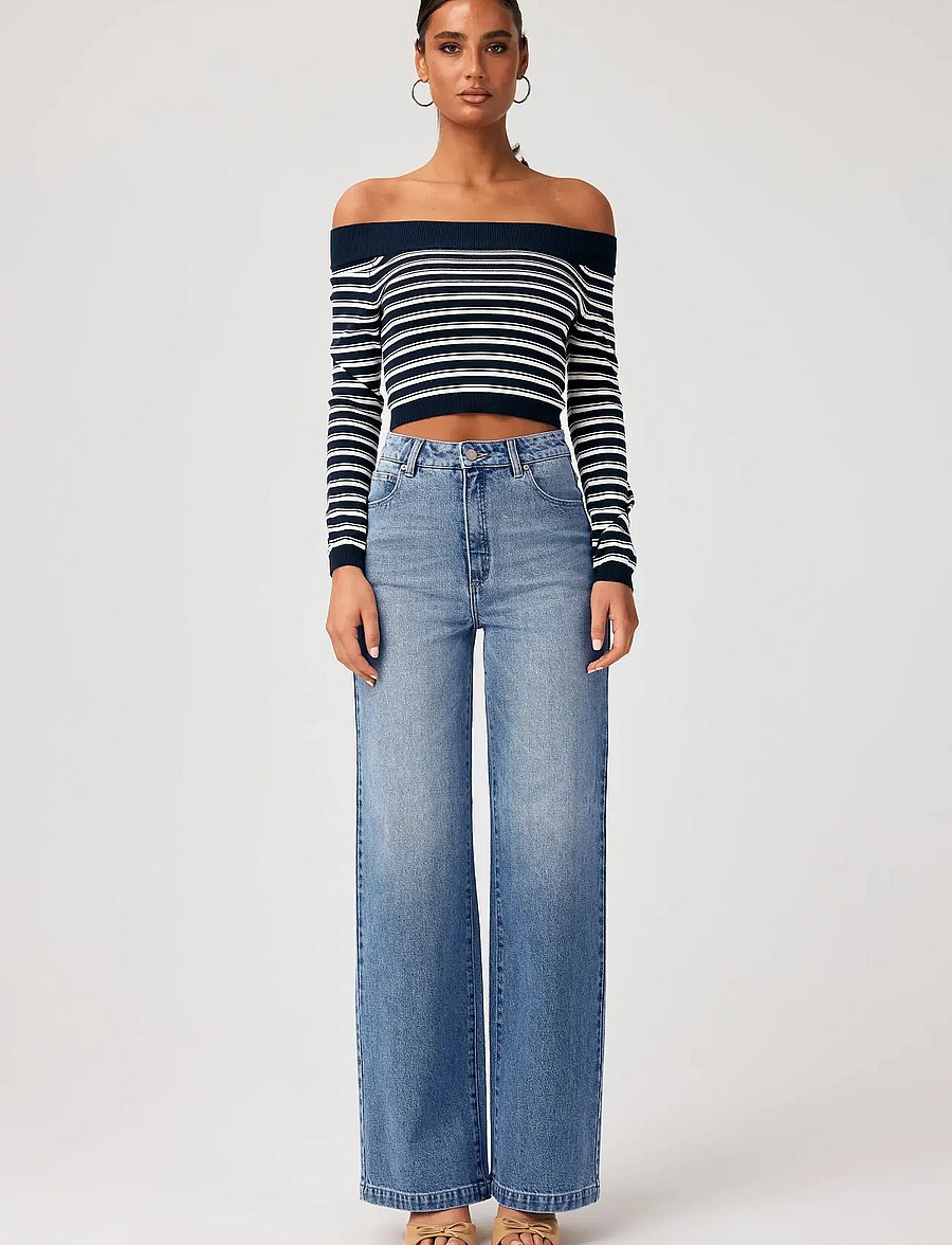 ABRAND - 94 HIGH WIDE TALL PALOMA PALOMA - vide jeans - blue - 0