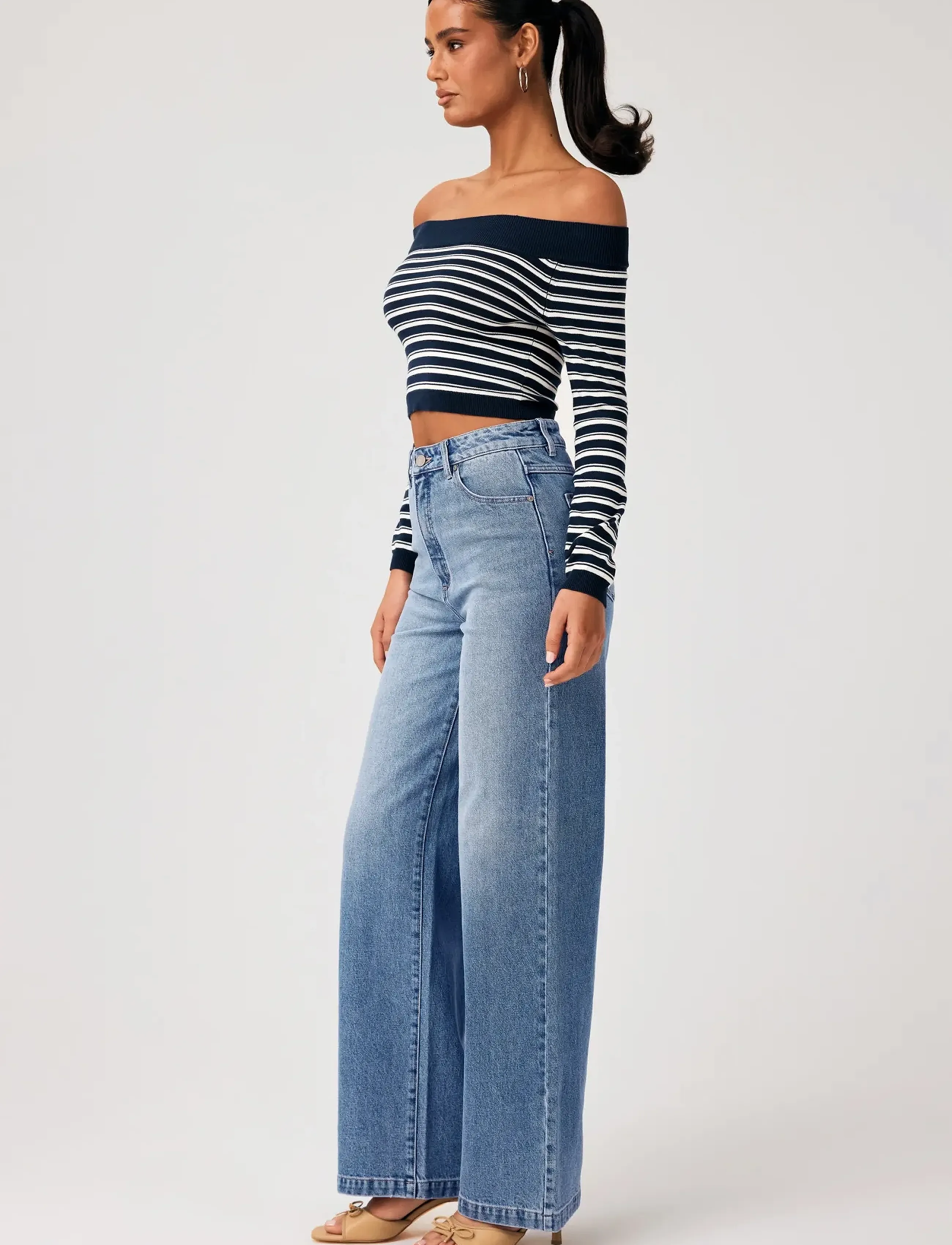 ABRAND - 94 HIGH WIDE TALL PALOMA PALOMA - brede jeans - blue - 3