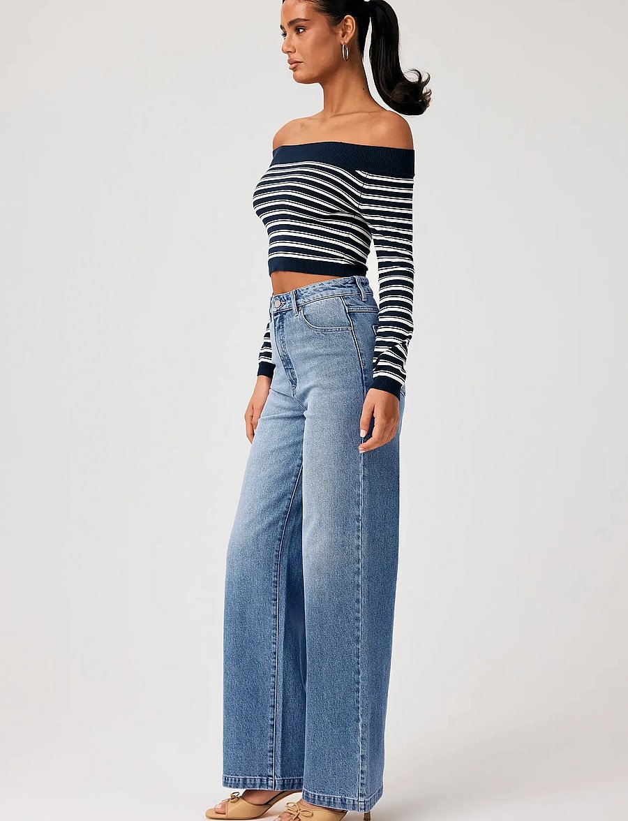 ABRAND - 94 HIGH WIDE TALL PALOMA PALOMA - vide jeans - blue - 3