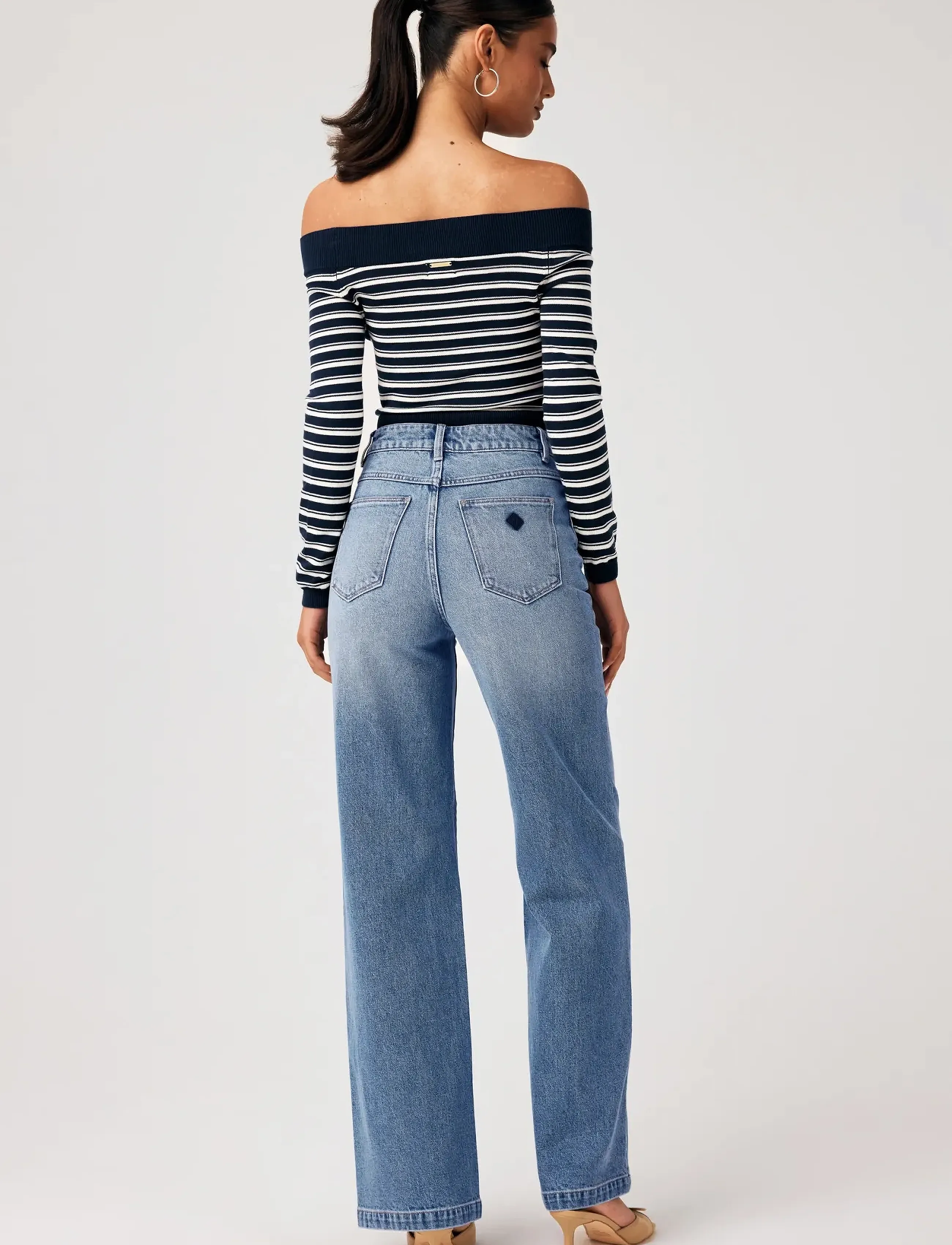 ABRAND - 94 HIGH WIDE TALL PALOMA PALOMA - brede jeans - blue - 5