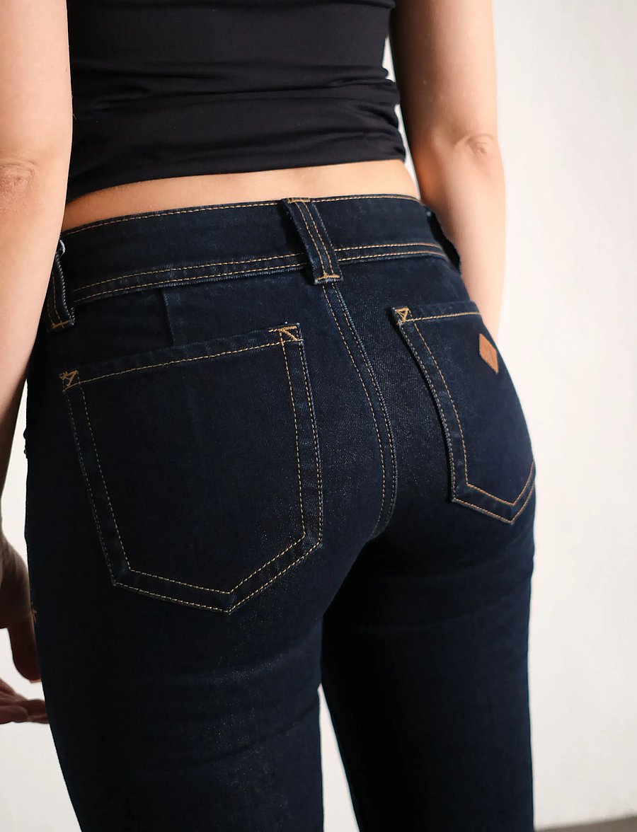 ABRAND - 00 SUPER LOW KICK TALL RICHIE RINSE DENIM - utsvängda jeans - blue - 5