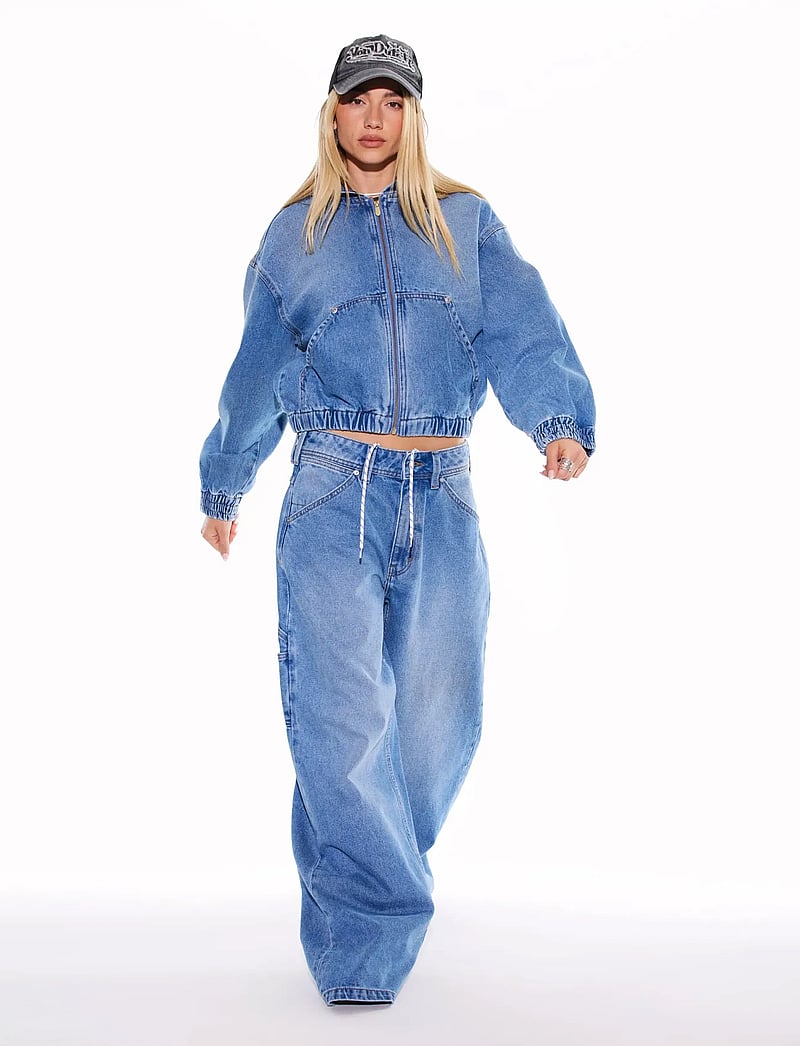 ABRAND - HOODED BOMBER JACKET ASHTONASHTON - kevadjoped - blue - 3